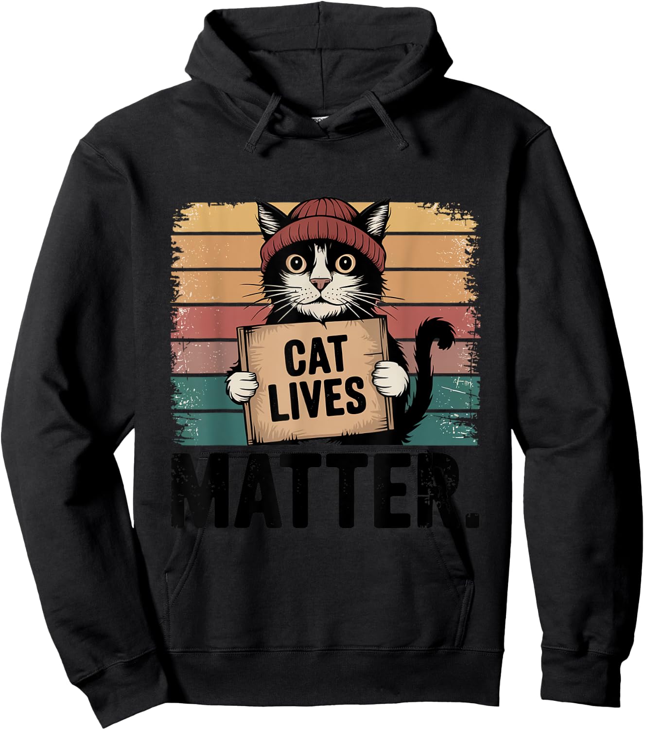 Donald Trump 2024 Cats Lives Matter Please Don't Eat My Cat Men Women Hoodie - Hoodie | Black