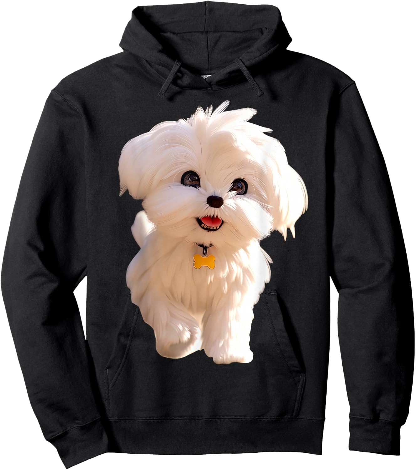 Malteser Kleiner Maltese Hund Hunde Liebe Süßer Malteser Hoodie - Hoodie | Black