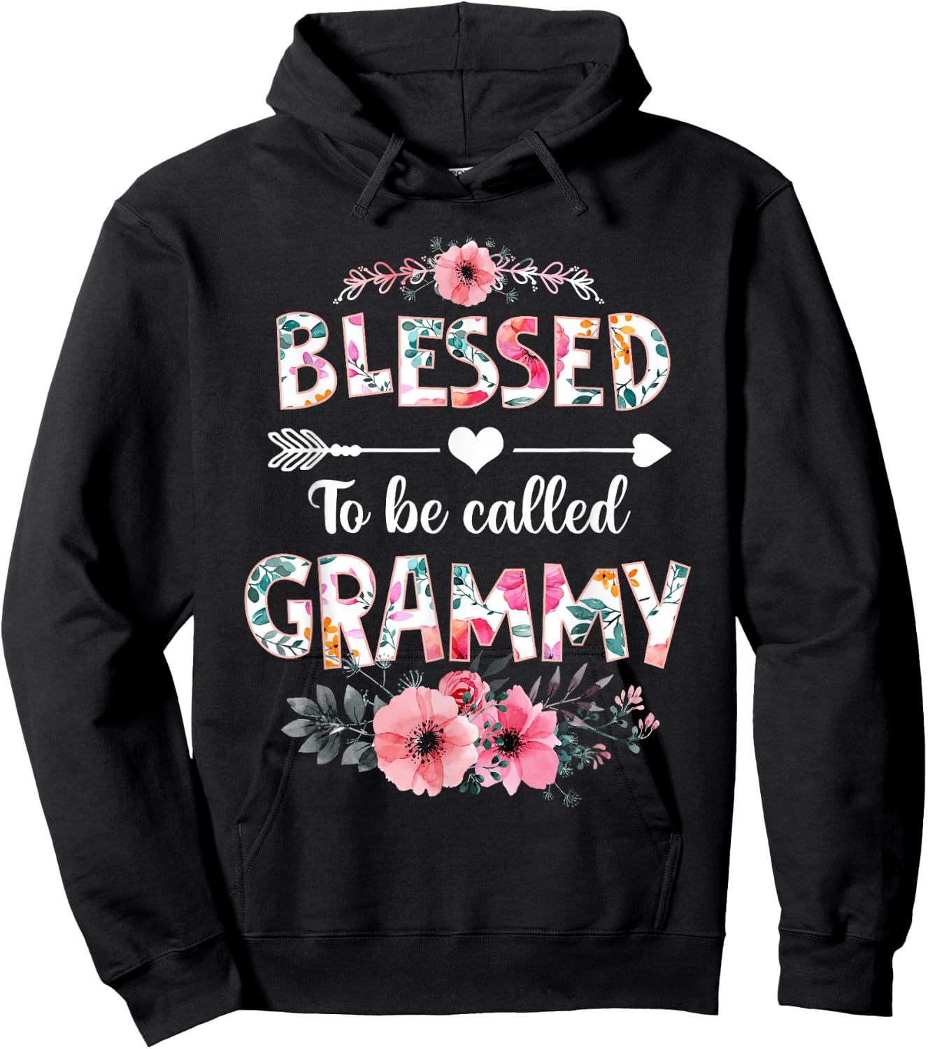 Blessed to be called Grammy Shirt Funny Grammy Mother's Day Hoodie - Hoodie | Black