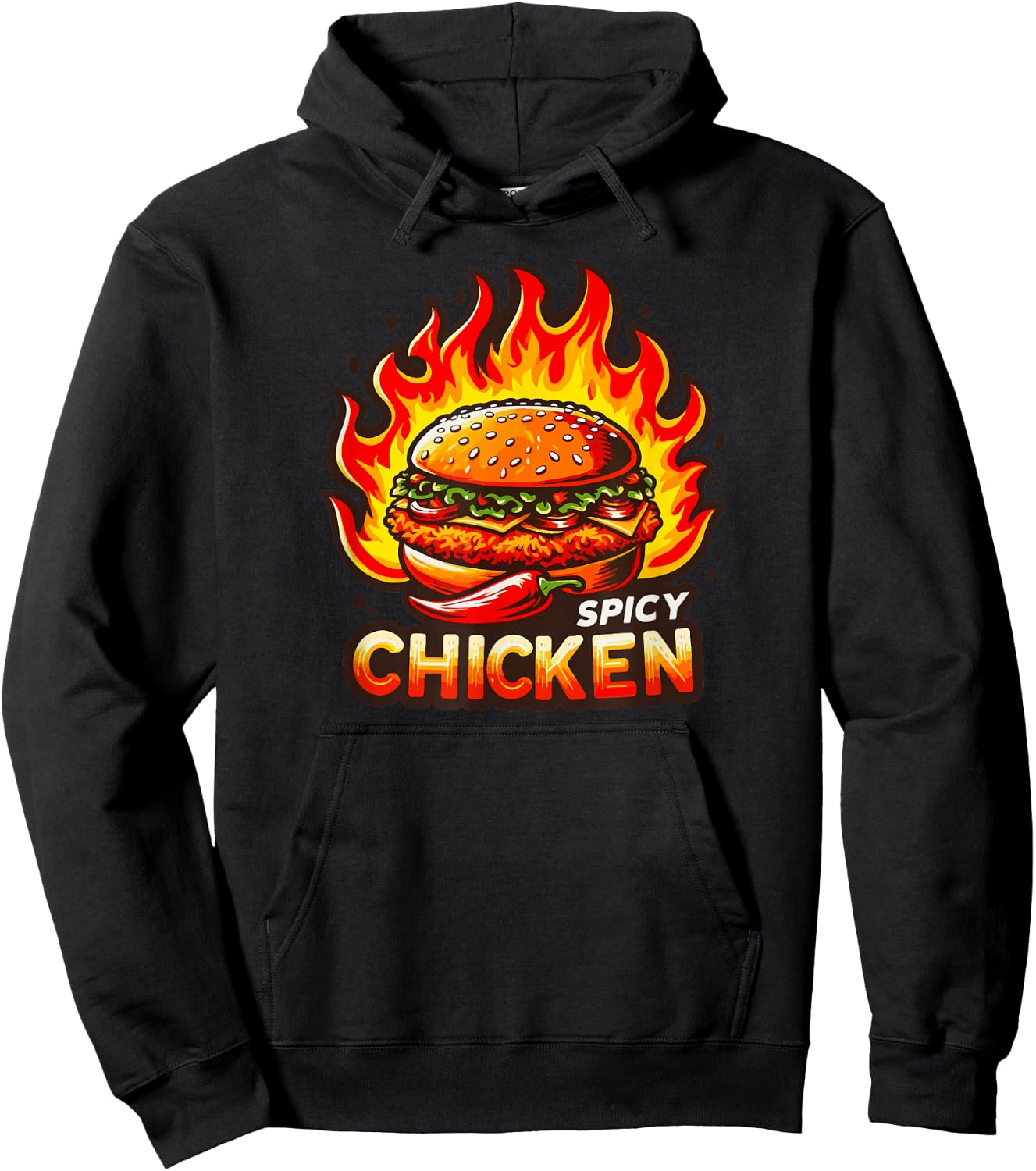 Spicy Chicken Hoodie - Hoodie | Black