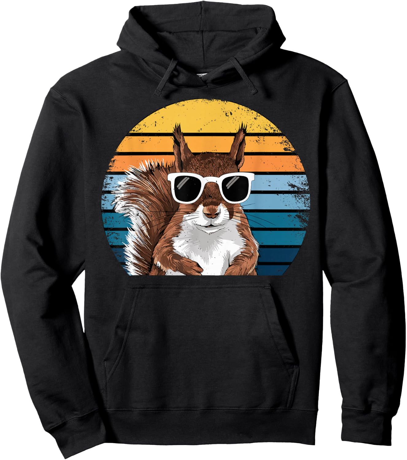 Vintage Squirrel Hoodie - Hoodie | Black