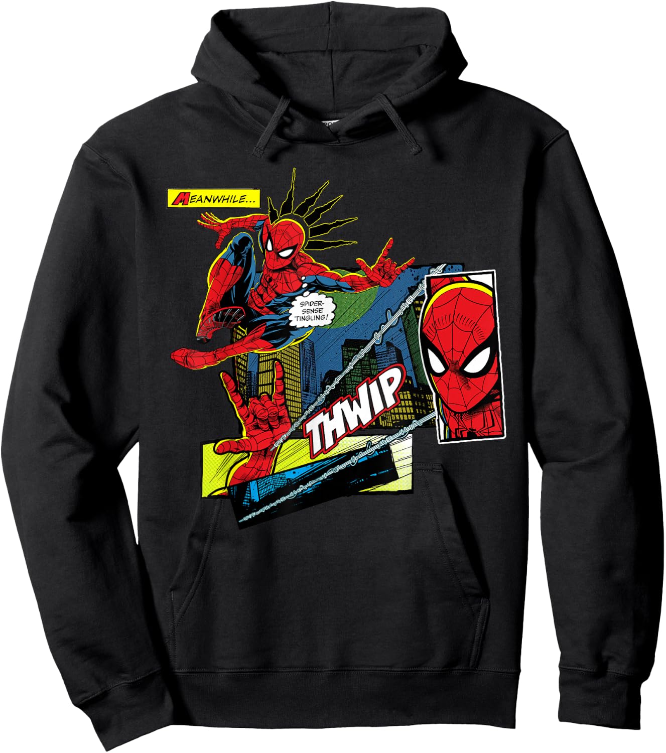 Marvel Studios Spider-Man: BND Movie 2026 Spider-Sense Comic Hoodie - Hoodie | Black