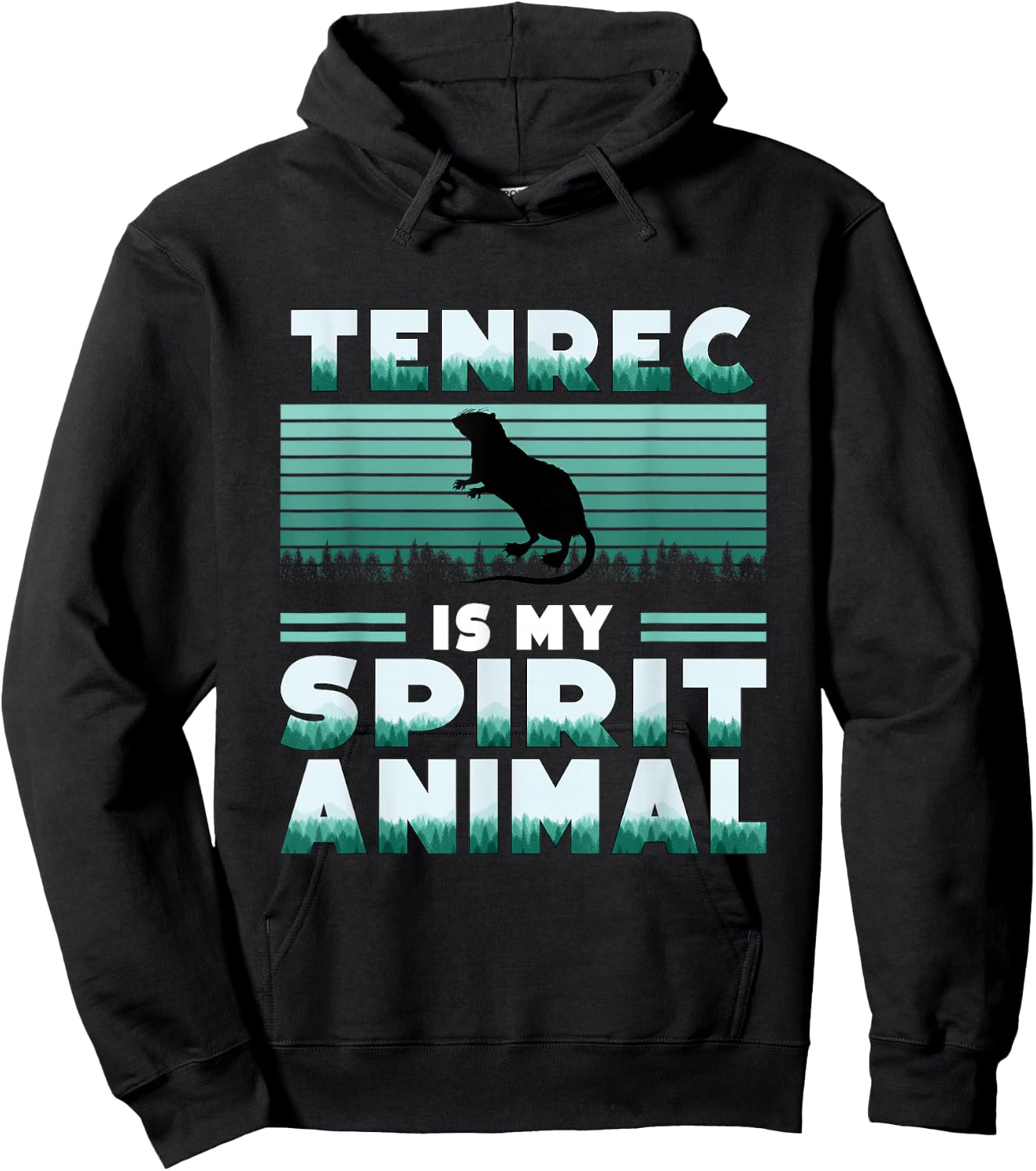 Tenrec is my Spirit Animal Hedgehog Animal Lover Madagascar Hoodie - Hoodie | Black