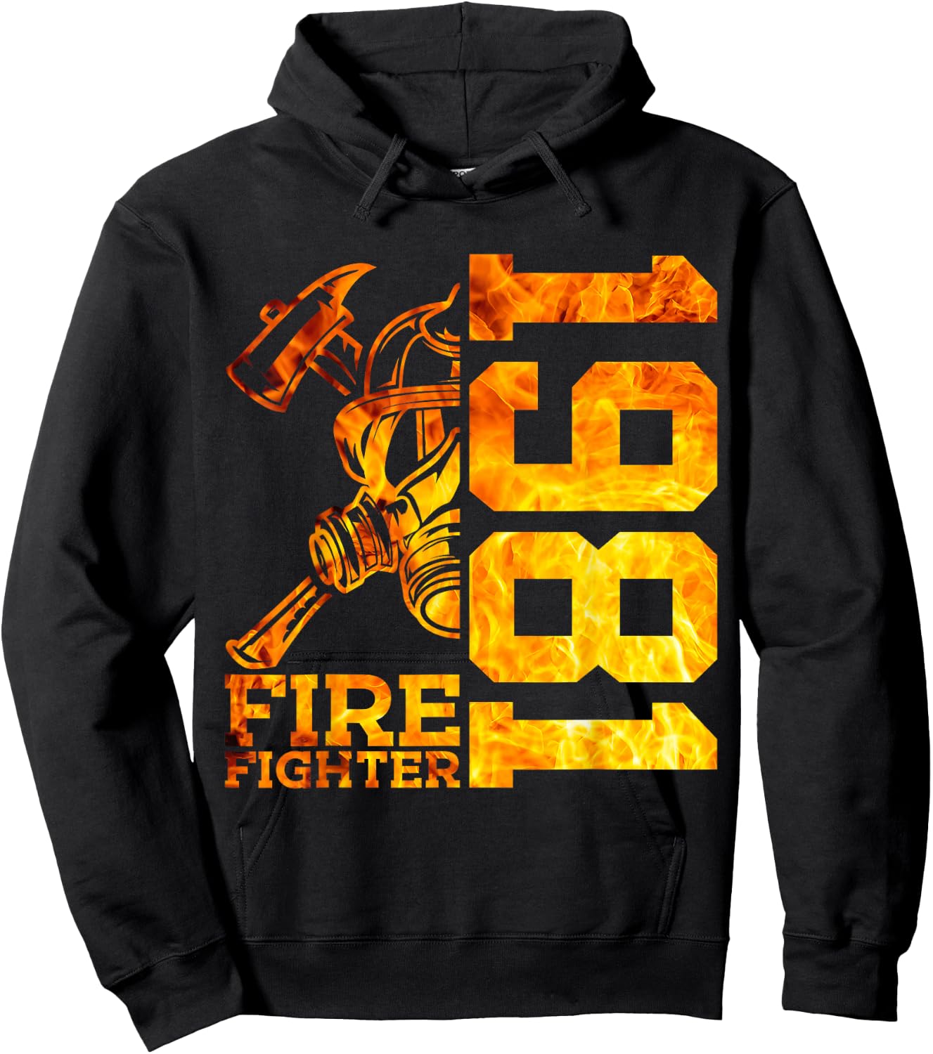 Fire Fighter 1981 45 Jahre Feuerwehr 45. Geburtstag Hoodie - Hoodie | Black
