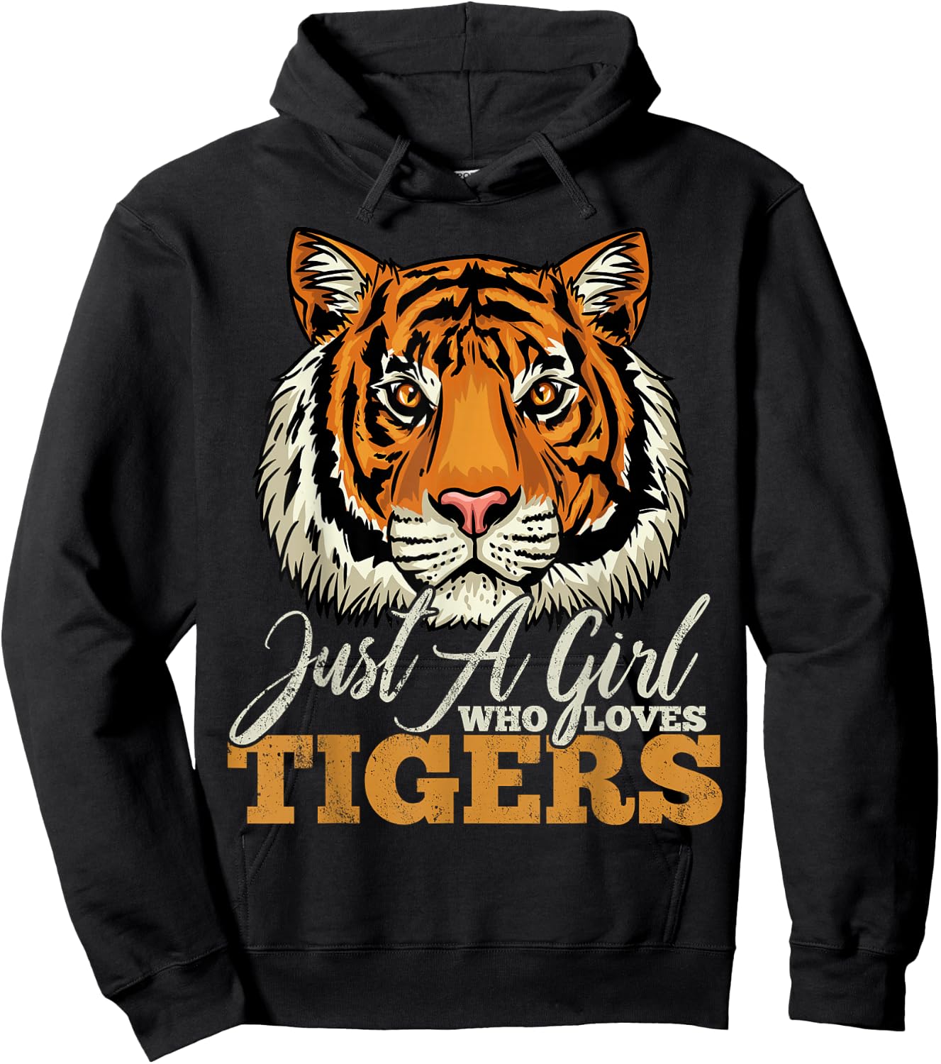 Tiger Just a Girl Who Loves Tigers Gift Tiger Lovers Hoodie - Hoodie | Black