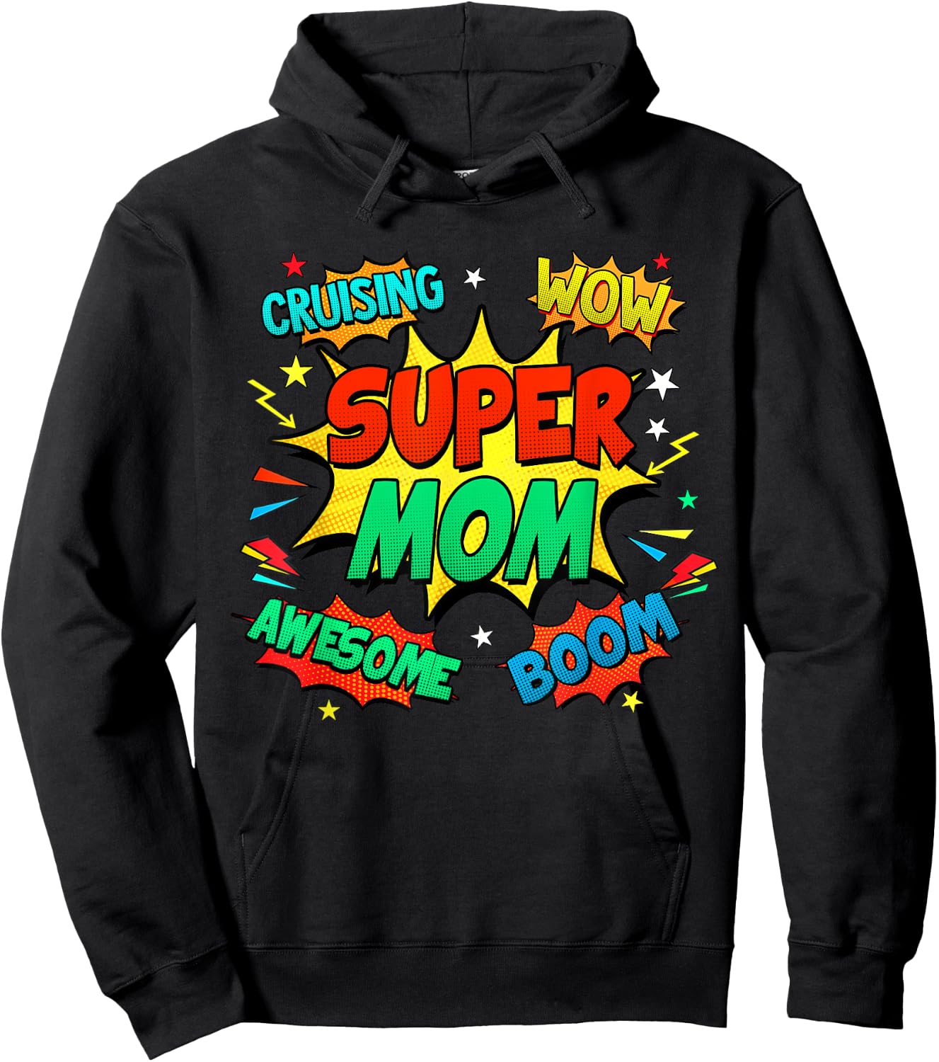 Superhero Mom Costume Comic Book Birthday Hoodie - Hoodie | Black
