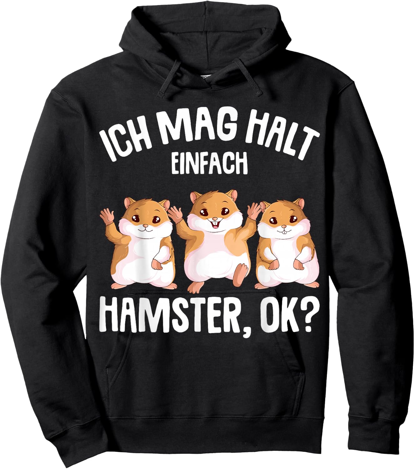 Hamster Ich mag halt Hamster Mädchen Kinder Hoodie - Hoodie | Black