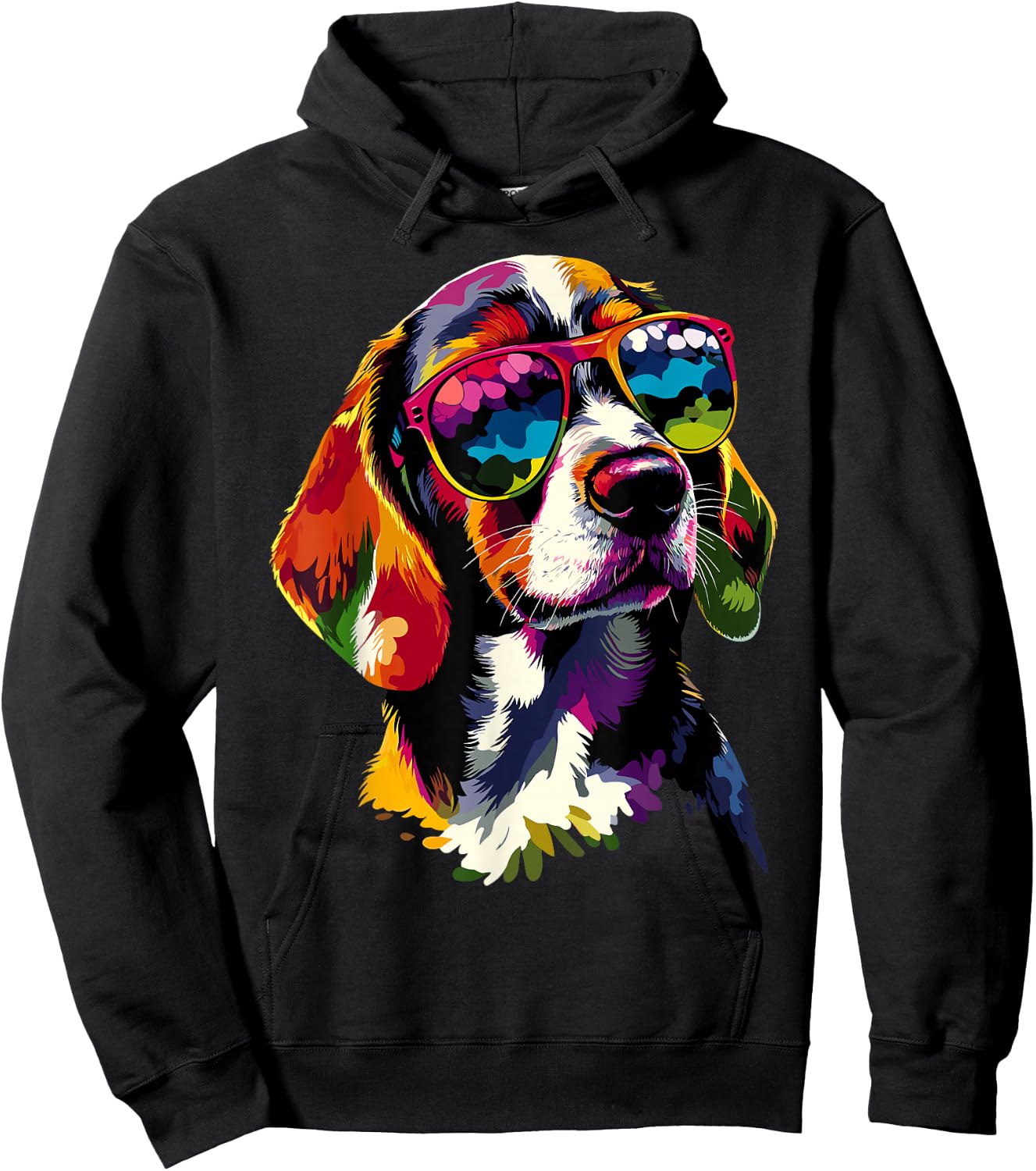 Beagle mit Sonnenbrille Beagles Welpe Süßer English Beagle Hoodie - Hoodie | Black