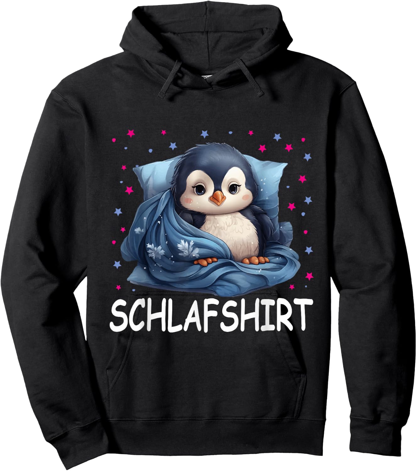 Penguin Official Sleep Shirt Cute Penguin Pyjamas , black Hoodie - Hoodie | Black