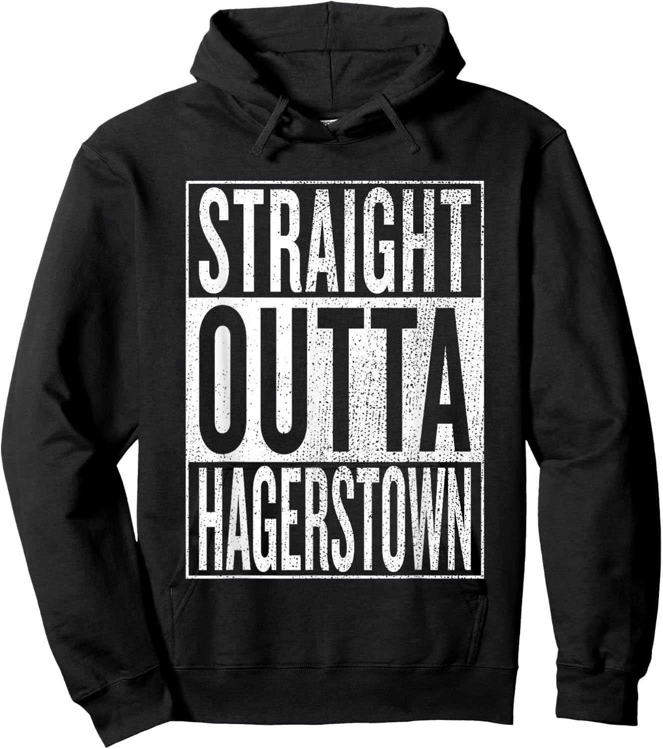 Straight Outta Hagerstown Great Travel Outfit & Gift Hoodie - Hoodie | Black