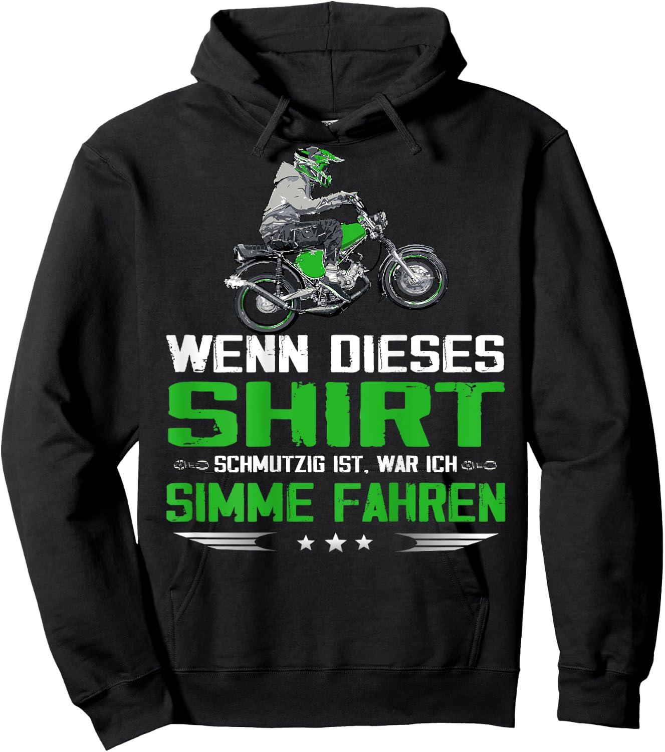 Lustiger Simme Spruch Simsonfahrer Moped Hoodie - Hoodie | Black