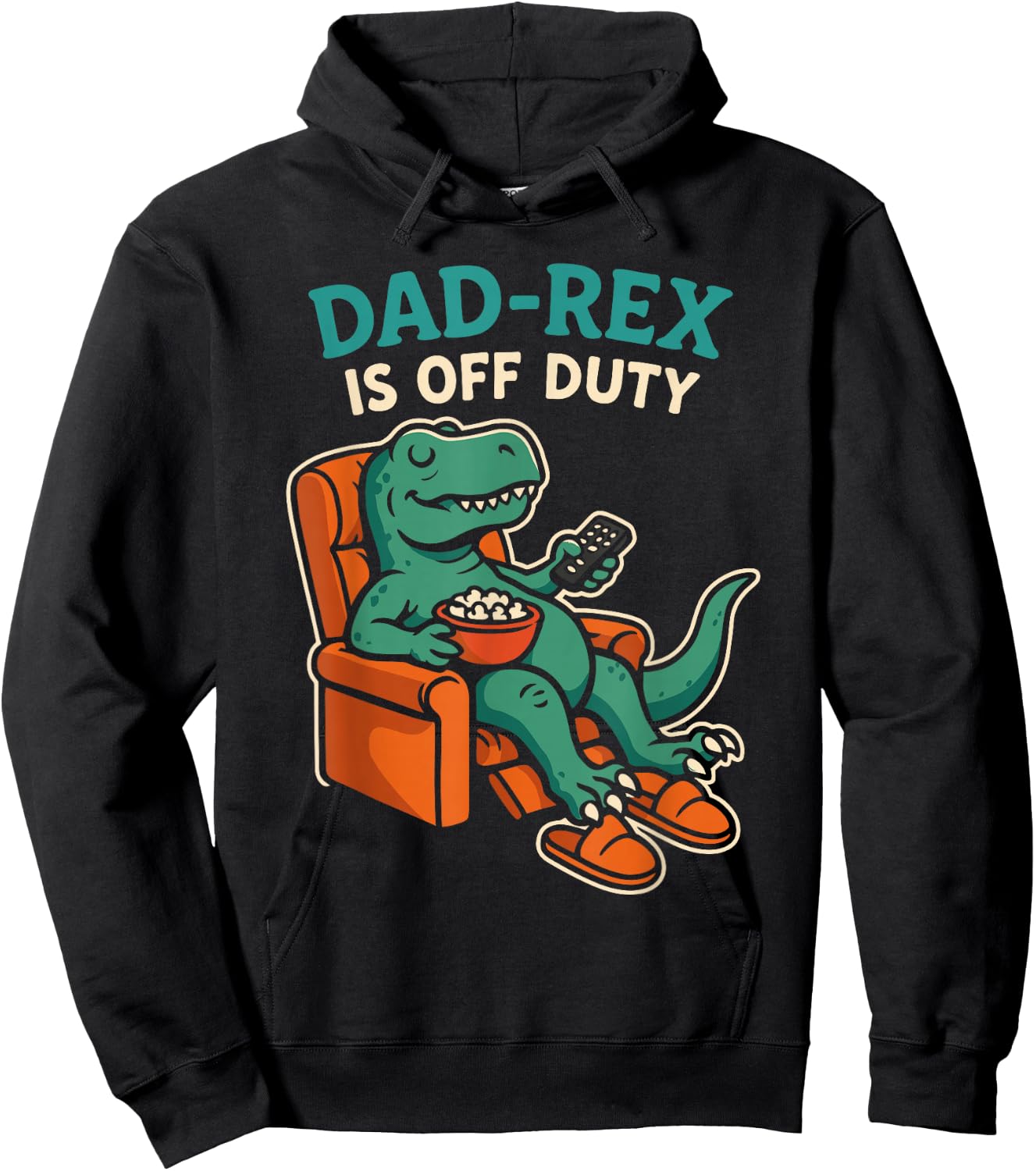 Papa-Rex Fashion Activated Funny Dino Dad Gift T-Rex Hoodie - Hoodie | Black