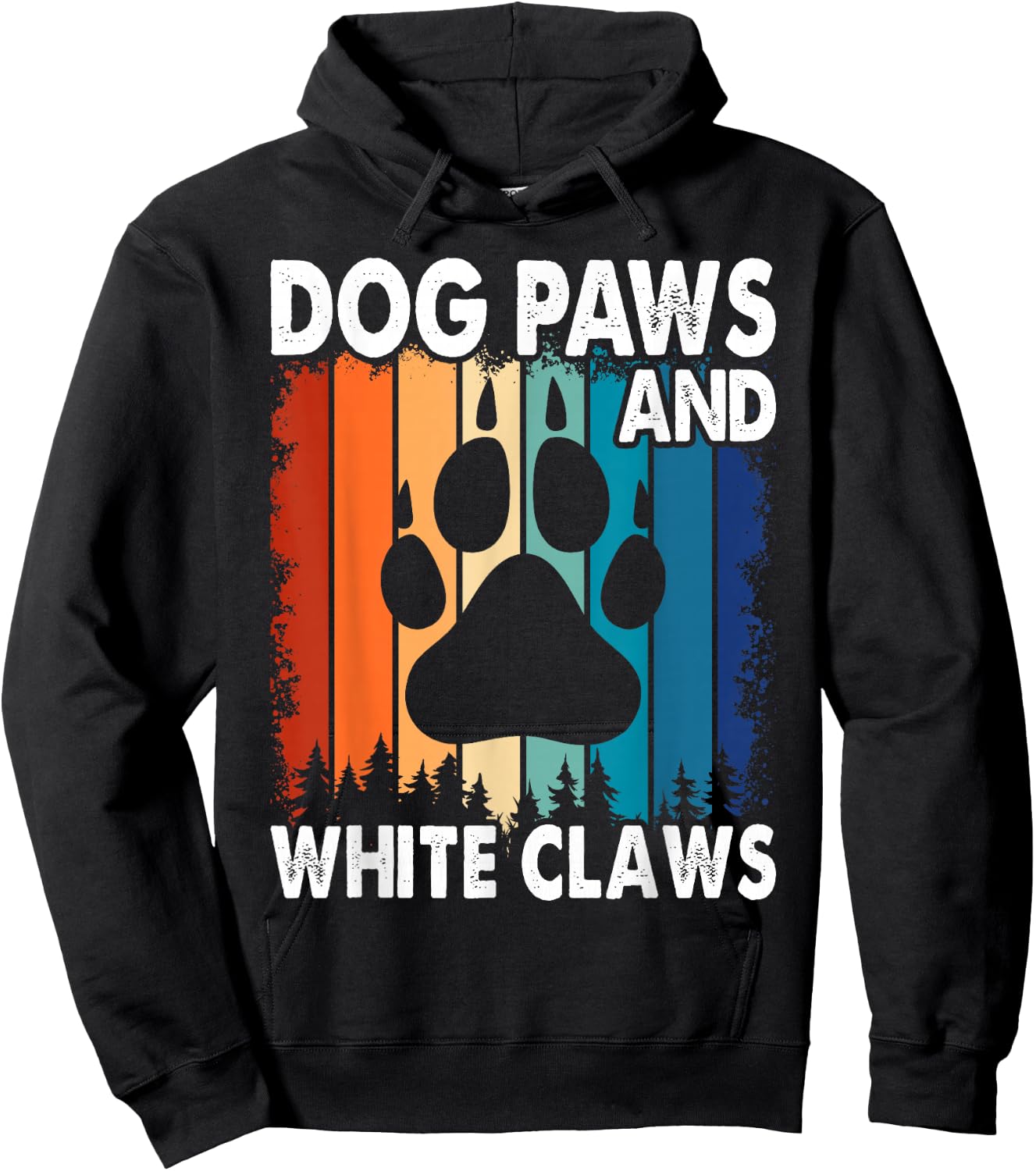 Dog Paws and White Claws Hoodie - Hoodie | Black