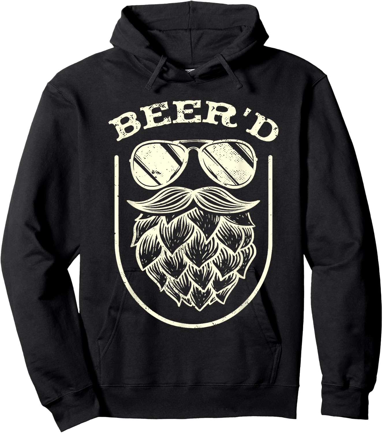 Funny Beer'd | Beard Beer Hops | Craft Beer Drinker Hoodie - Hoodie | Black