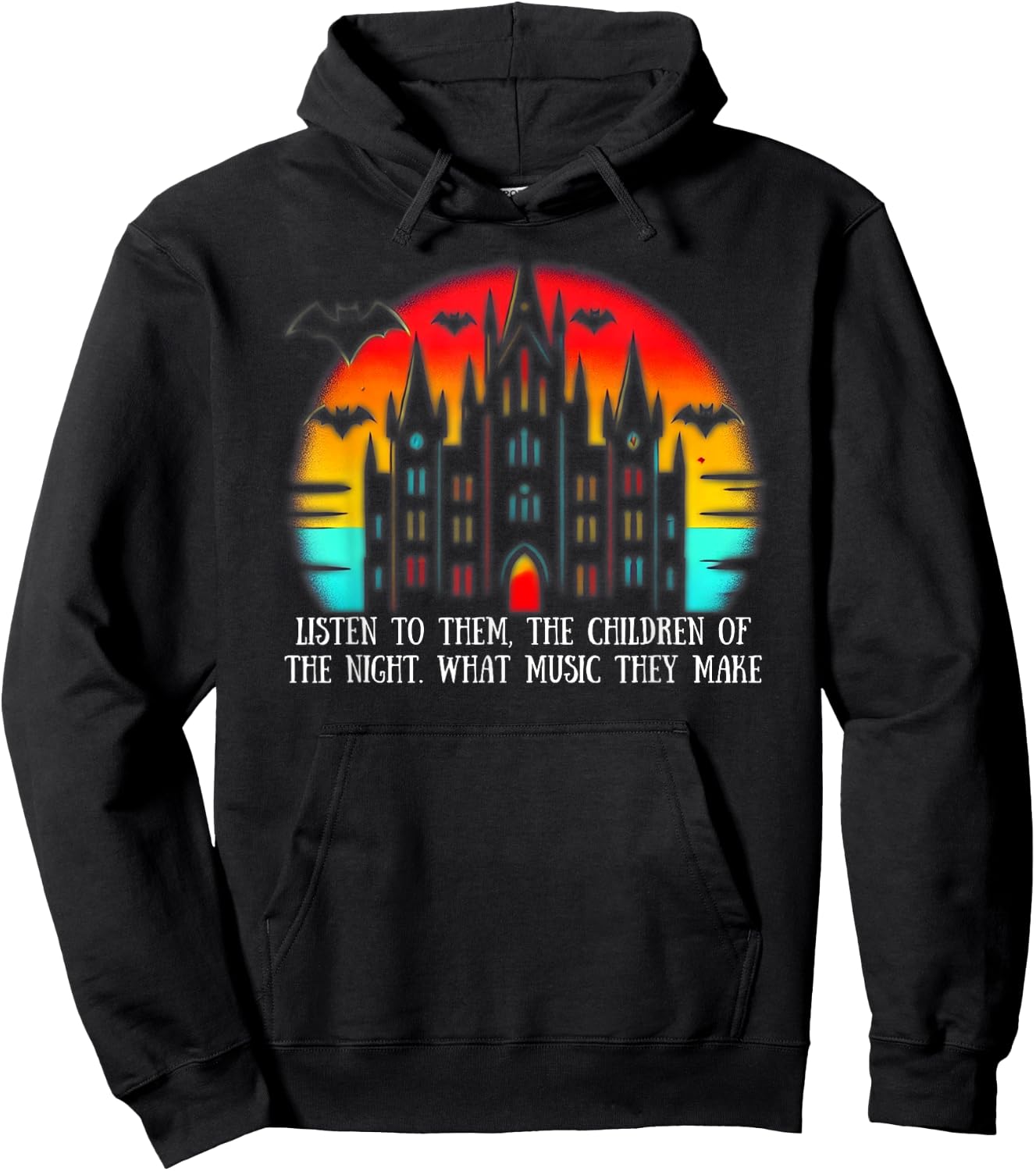 Dracula Quote 'Listen to Them, the Children of the Night' Hoodie - Hoodie | Black
