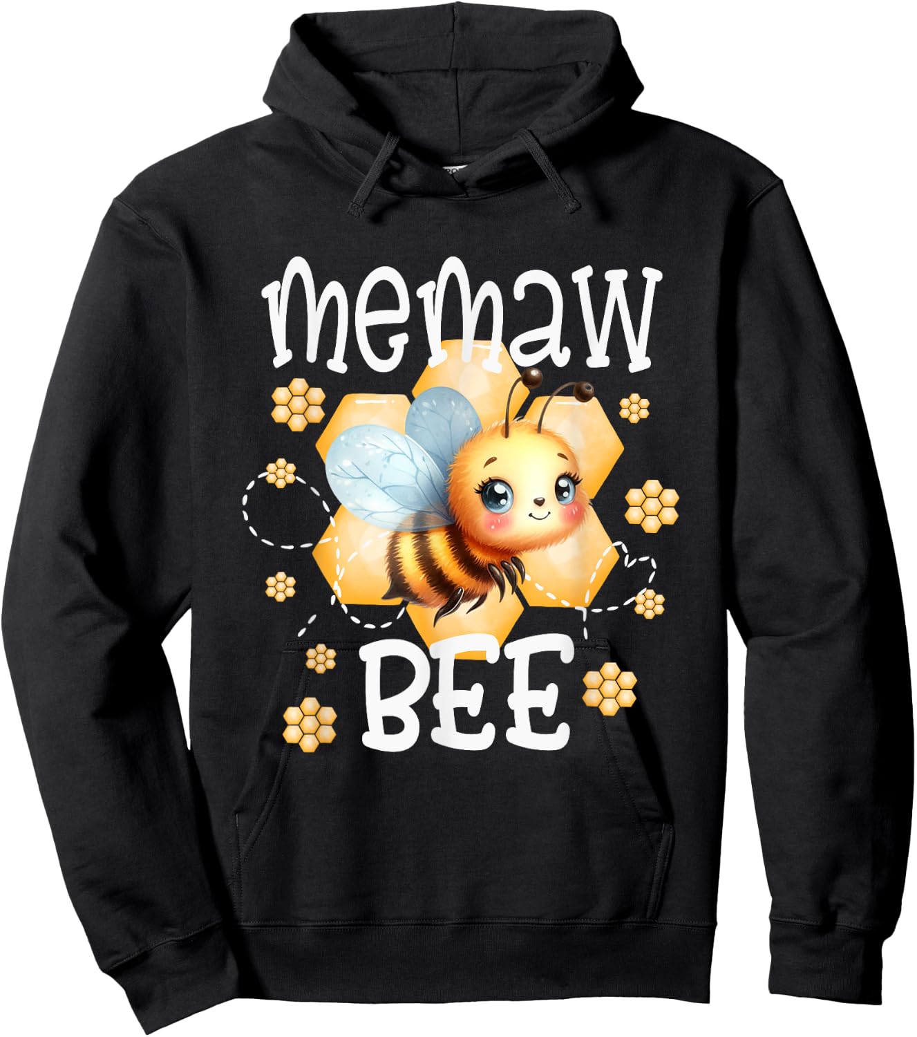 Family Bee Shirts Memaw First Bee Day Outfit Birthday Hoodie - Hoodie | Black