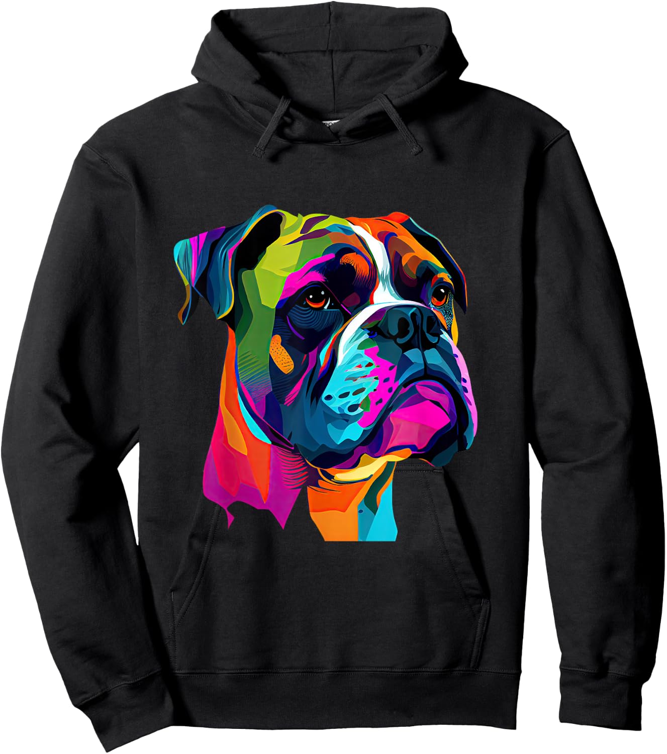 Boxer Dog Pop Art Design Cute Boxer Dog Lovers Hoodie - Hoodie | Black
