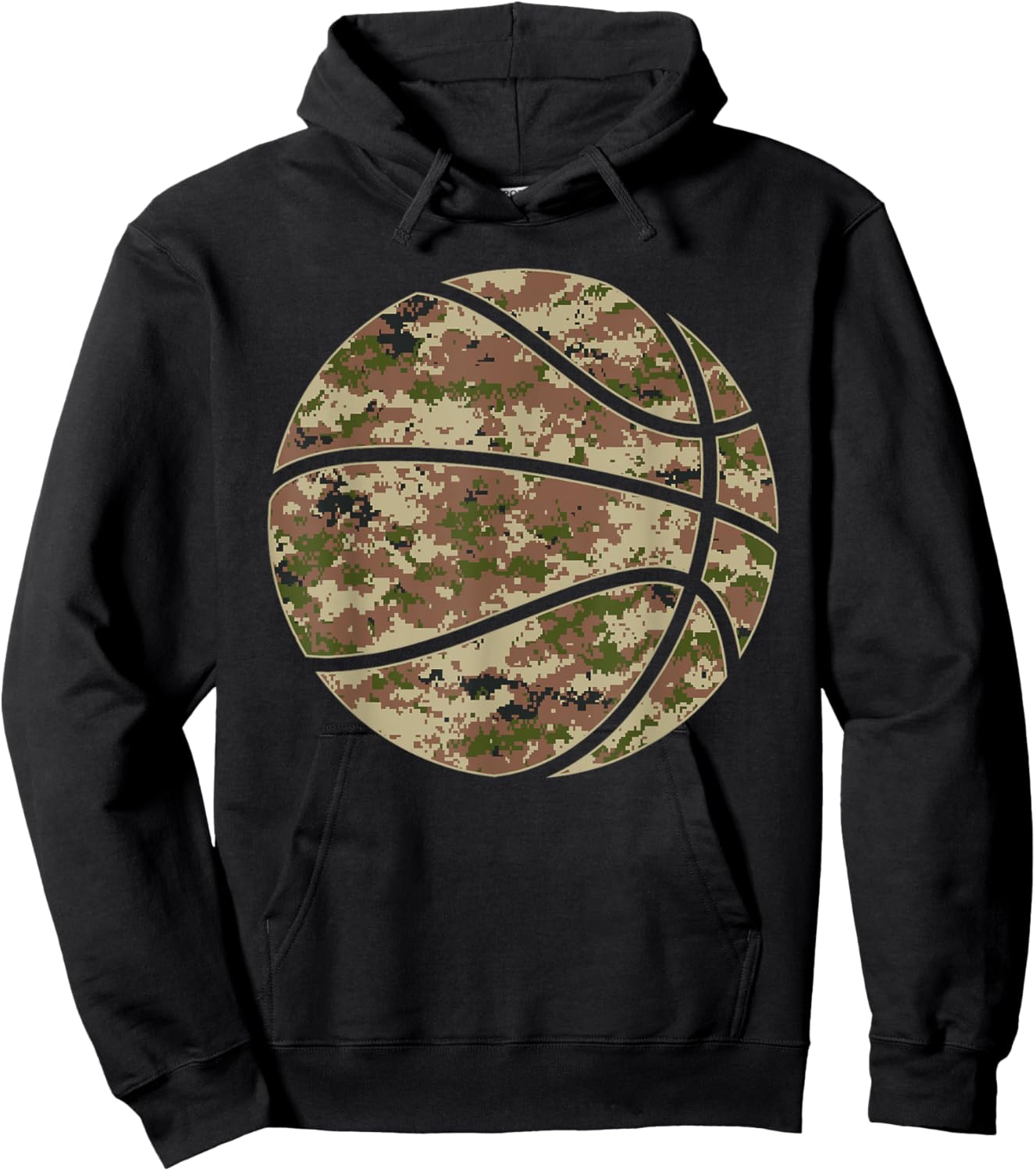 Desert Basketball Camo - Desert Camouflage Basketball Hoodie - Hoodie | Black