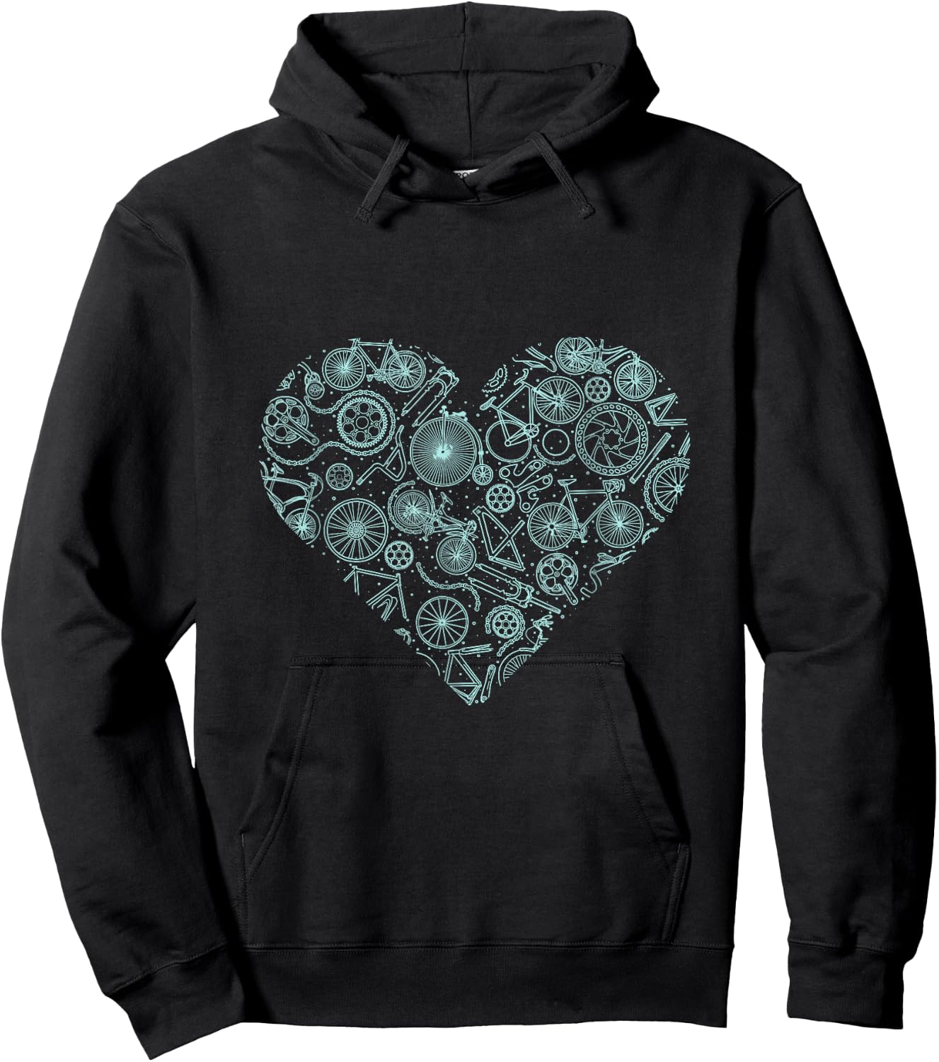 Cycling Lover Cyclist Valentines Day Gift MTB Bicycle Hoodie - Hoodie | Black