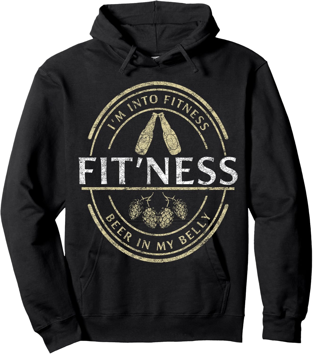 I'm Into Fitness Beer For Beer And Work Out Fitness Lover Hoodie - Hoodie | Black
