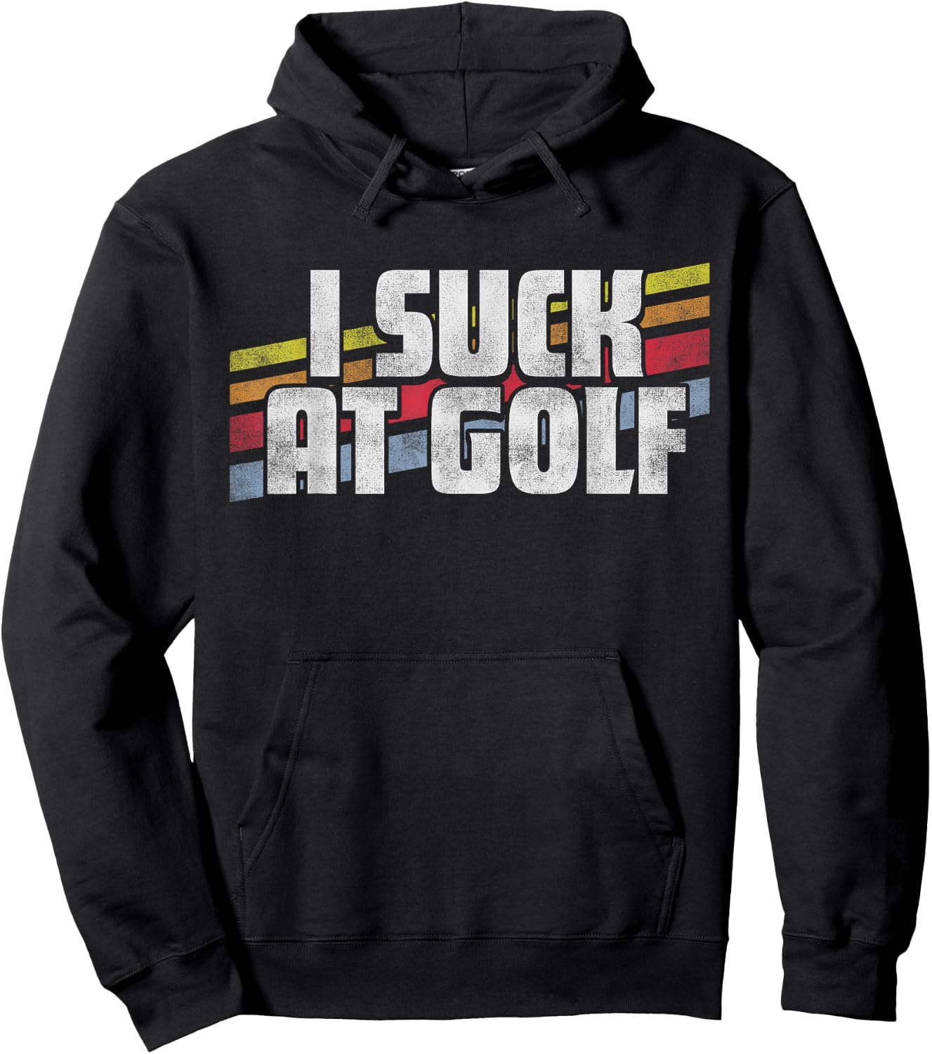 I Suck At Golf Funny Sayings Sarcastic Humor Joke Dad Gift Hoodie - Hoodie | Black