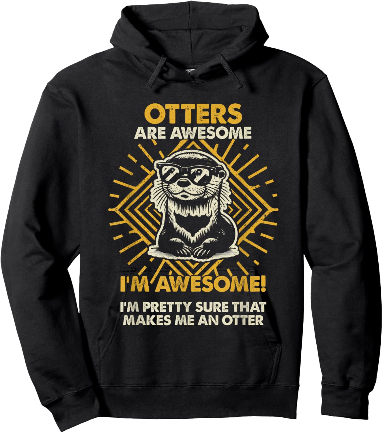 Otters Are Awesome - Funny Otter Mom Dad Hoodie - Hoodie | Black