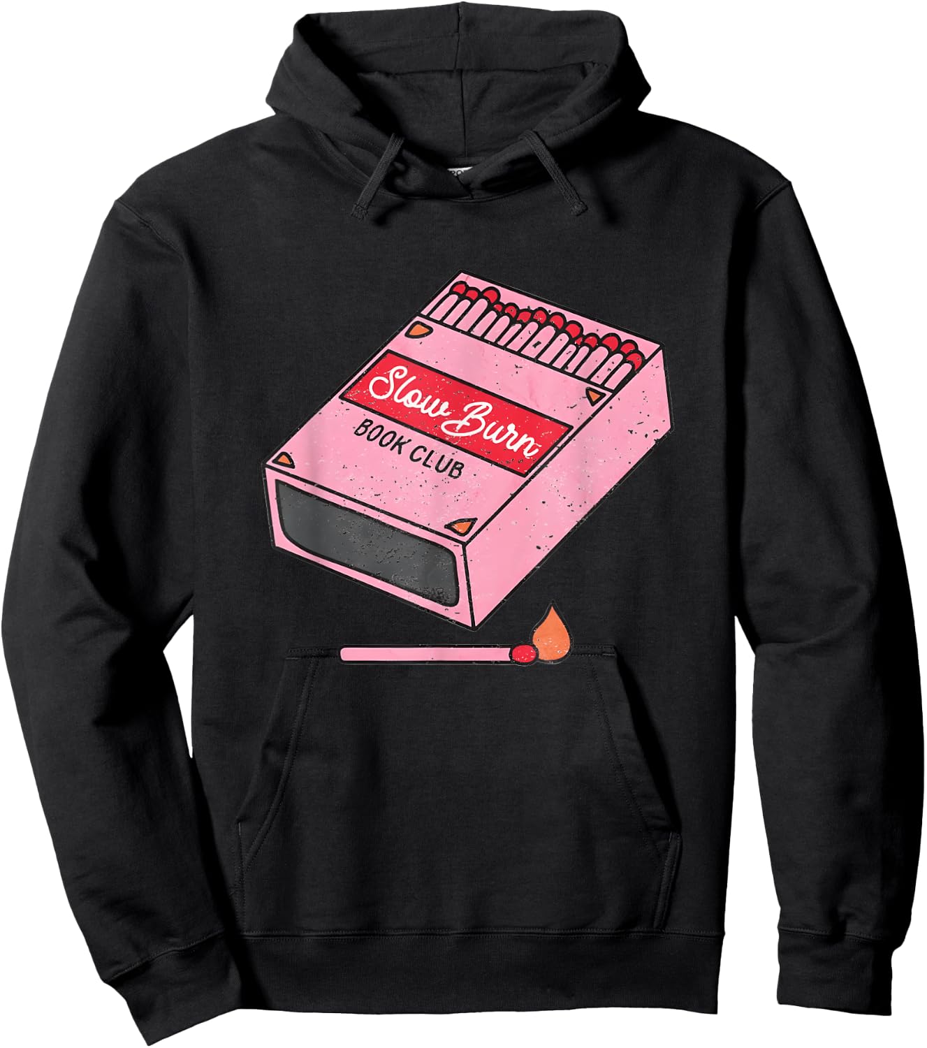 Slow Burn Book Club Vintage Romance Reader Book Lover Hoodie - Hoodie | Black