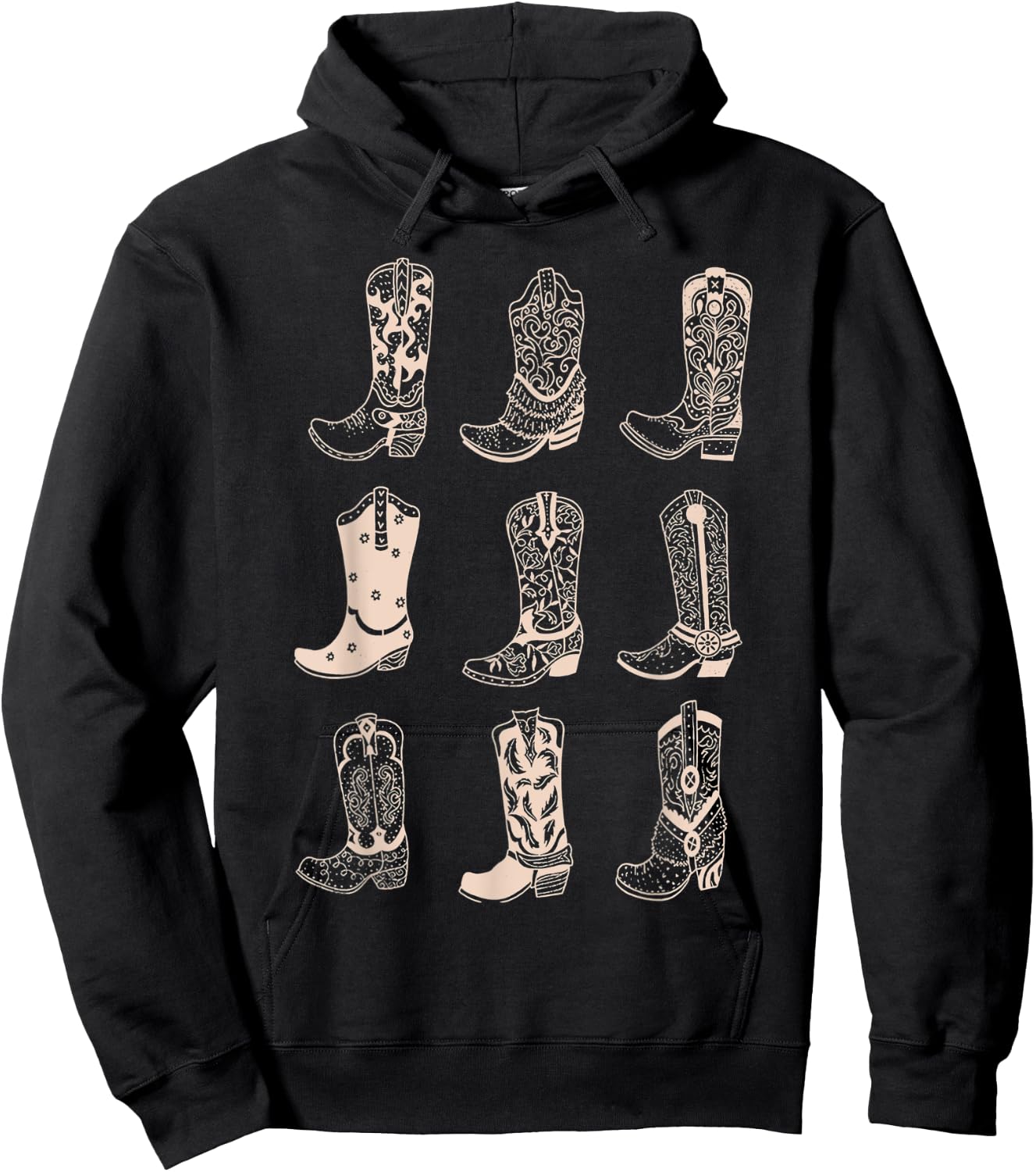 Cowgirl Boots Shirt, Cowgirl Boots , Cowgirl Texas Hoodie - Hoodie | Black