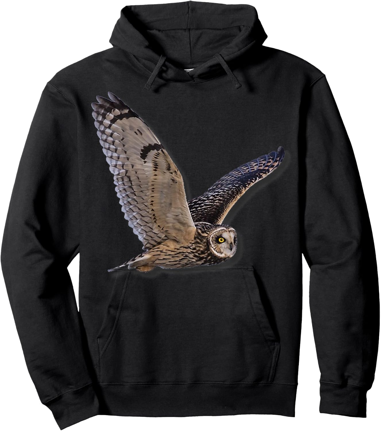 Beautiful Owl Raptor Flight Bird of Prey Birding Birder Hoodie - Hoodie | Black