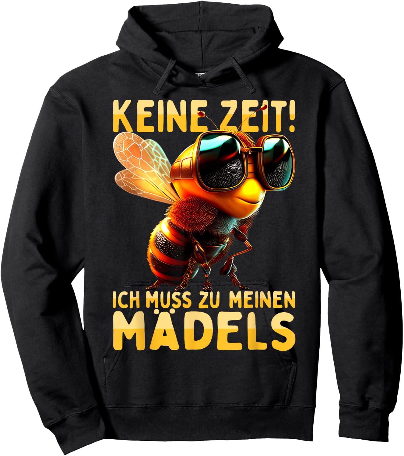 with German Text "Keine Zeit Ich muss Zu Meinen Mädels Beekeeder" [German Hoodie - Hoodie | Black