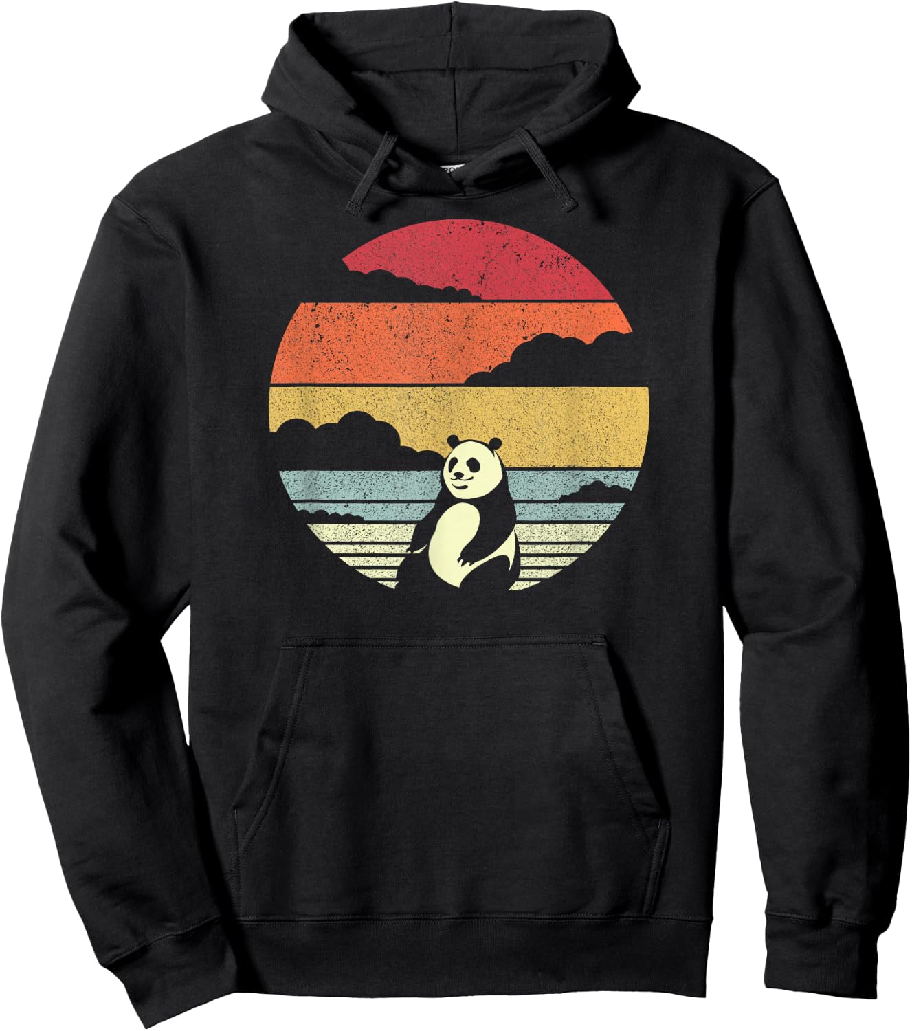 Panda Shirt Vintage Hoodie - Hoodie | Black