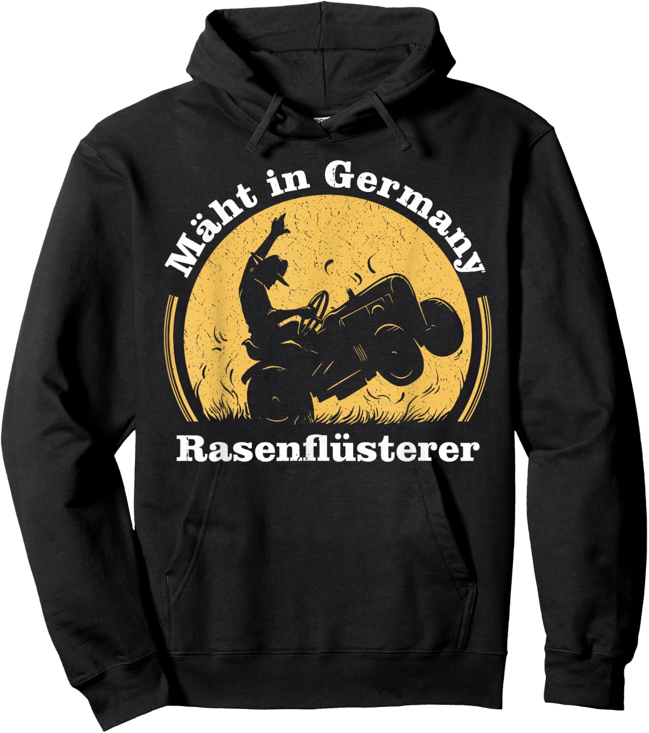 Mäht in germany Rasentraktor Rasenflüsterer rasen mähen Hoodie - Hoodie | Black