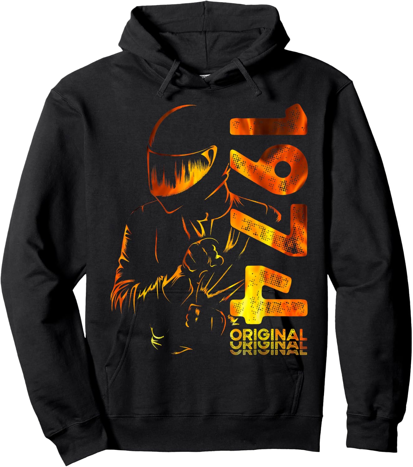 50th Birthday Man Motorcycle Biker Biker 1974 , Black, S Hoodie - Hoodie | Black