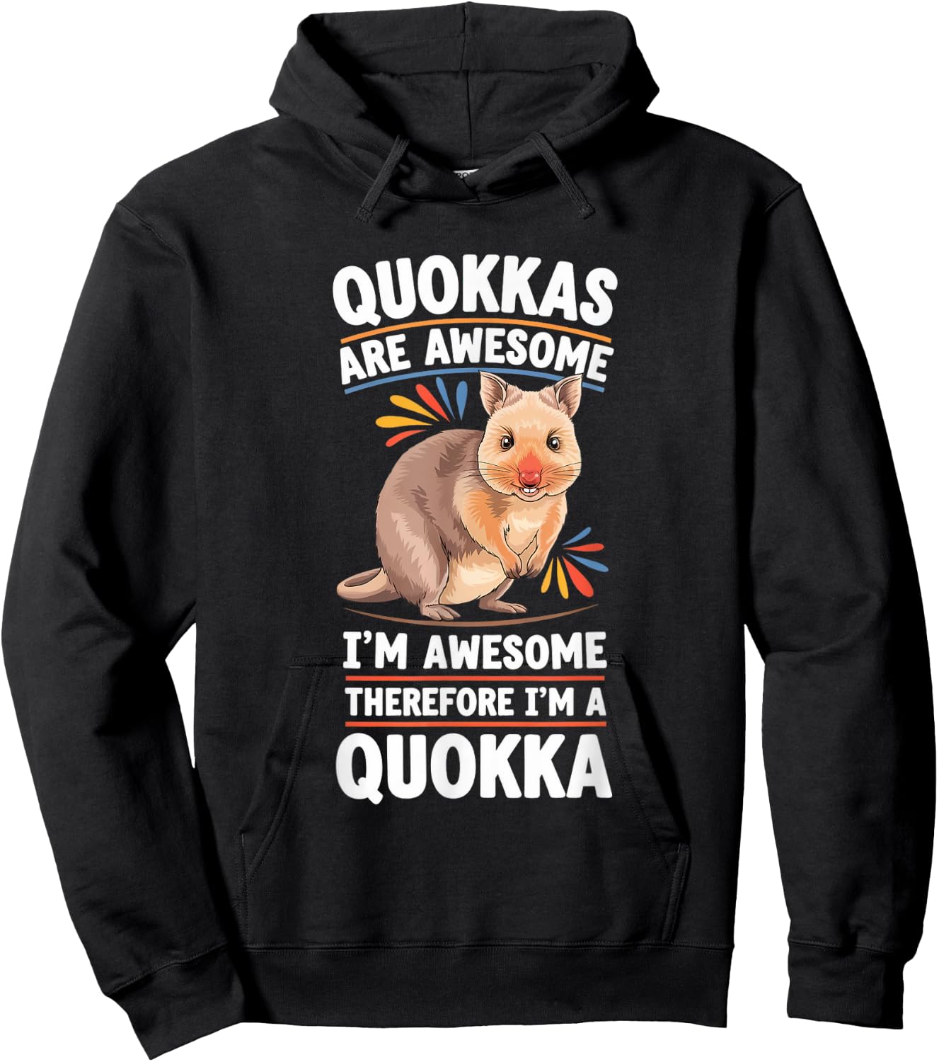 Quokka Awesome I'm Awesome I'm Quokka Hoodie - Hoodie | Black