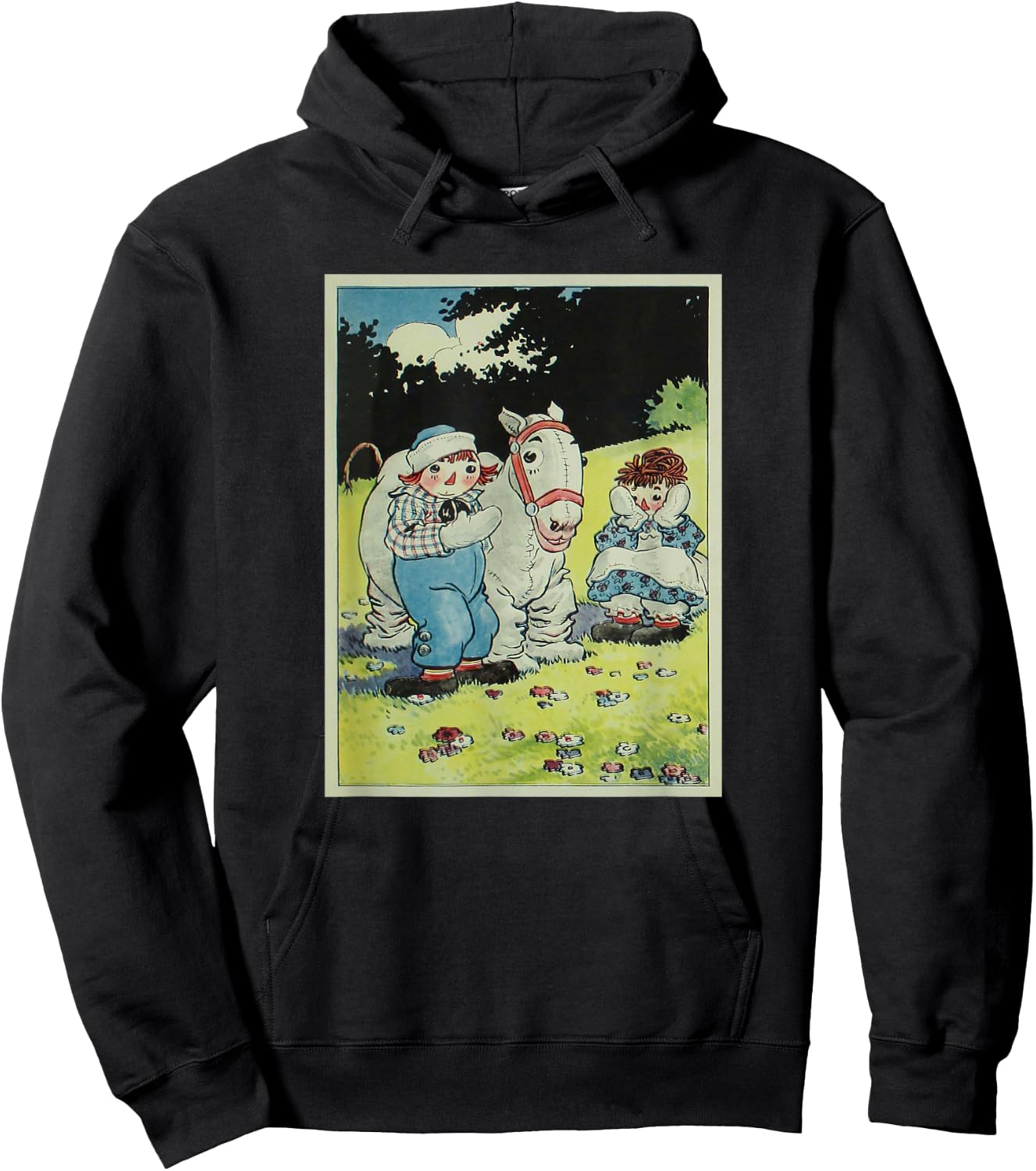 Raggedy Ann, Andy and the Camel with Wrinkled Knees Hoodie - Hoodie | Black