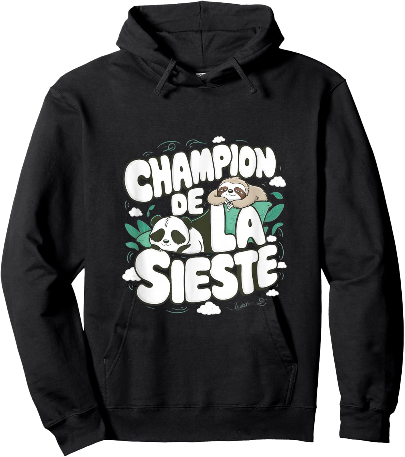 Champion Nap Man Funny Phrase , Black, S Hoodie - Hoodie | Black