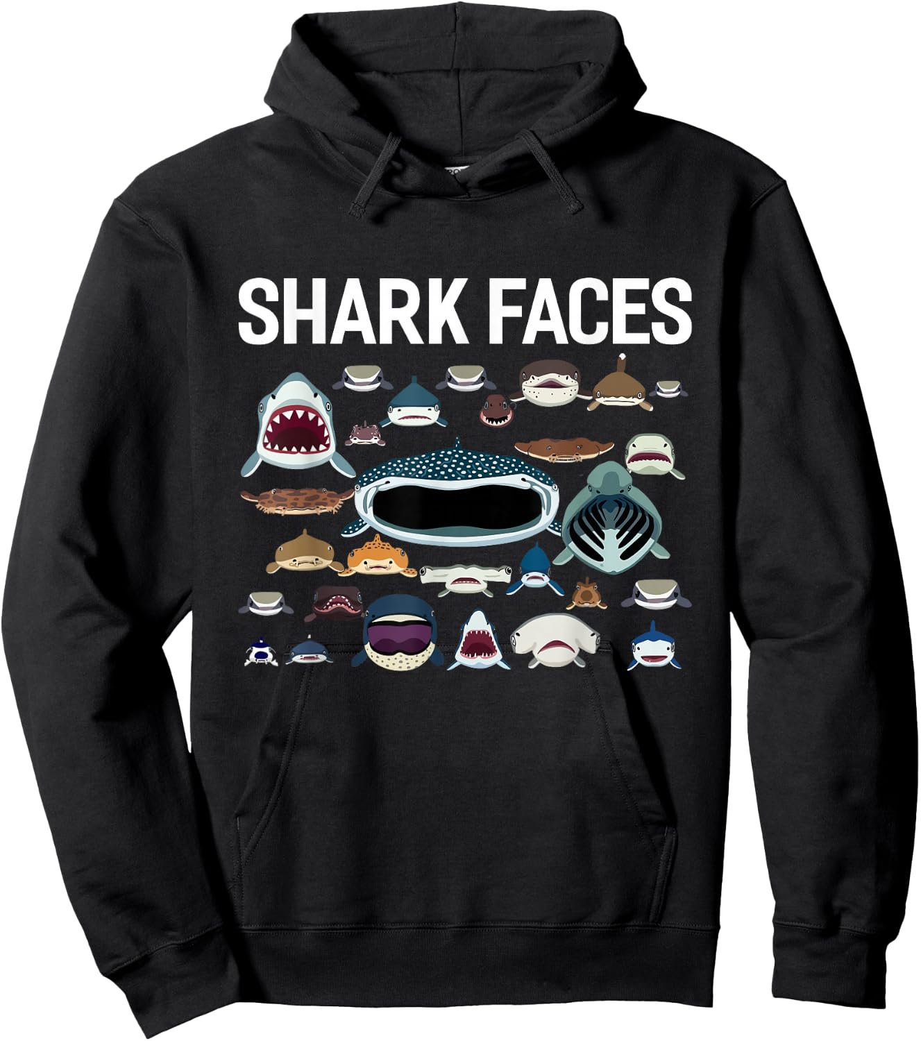 Haigesichter Wal Haifischflosse Hoodie - Hoodie | Black