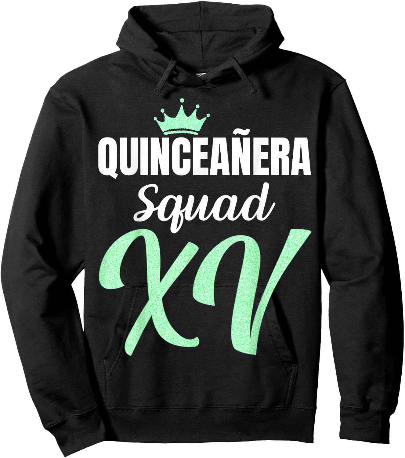 Quince Squad Quinceañera Guest 15th Birthday Quince Años Hoodie - Hoodie | Black