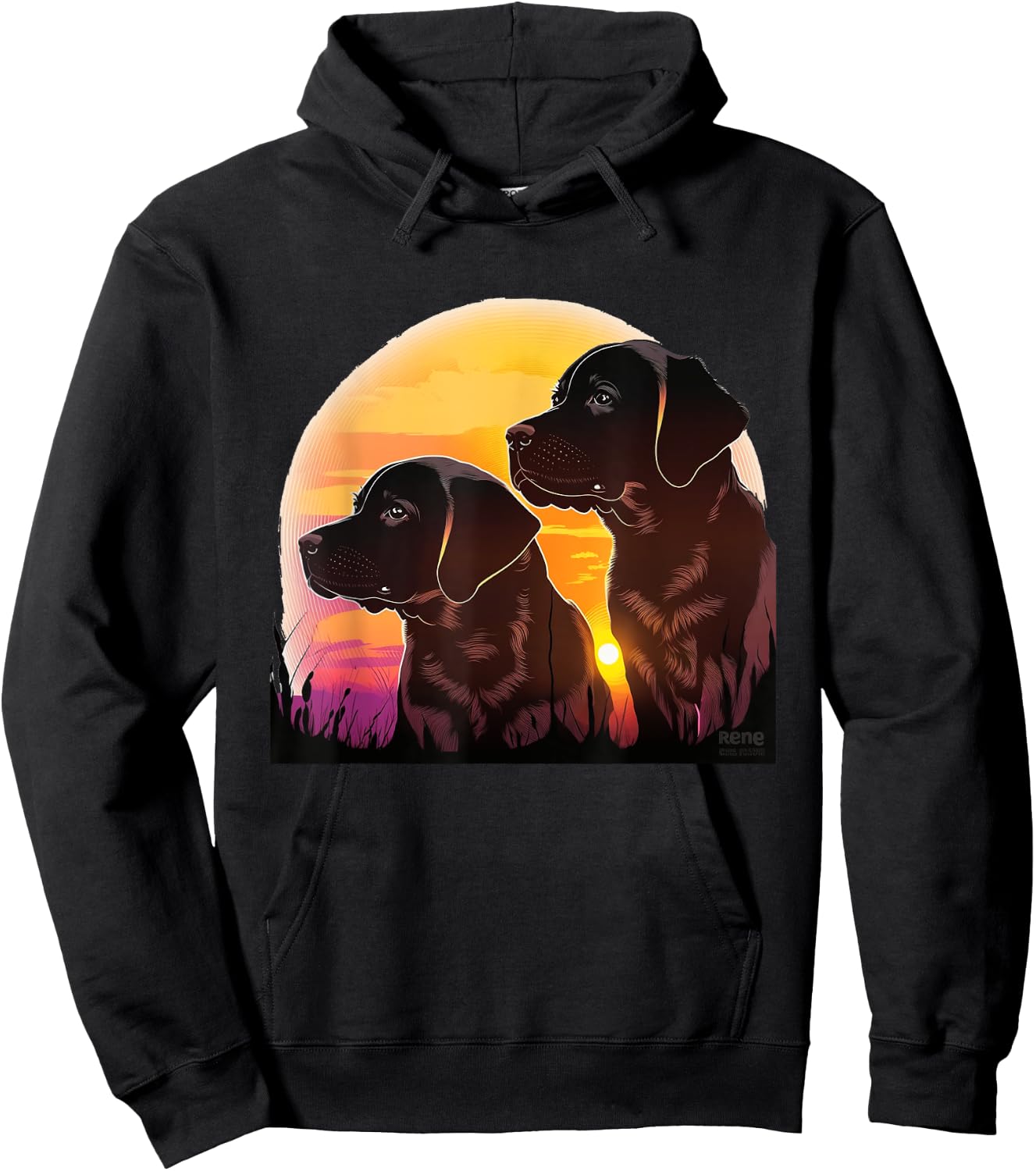 Cute Black Lab Black Labrador Retriever Puppy Dog Mom Animal Men Women Kids Hoodie - Hoodie | Black