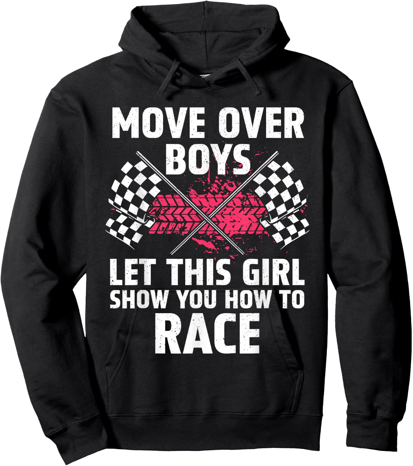Car Racing Art Girls Race Track Race Car Driver Hoodie - Hoodie | Black