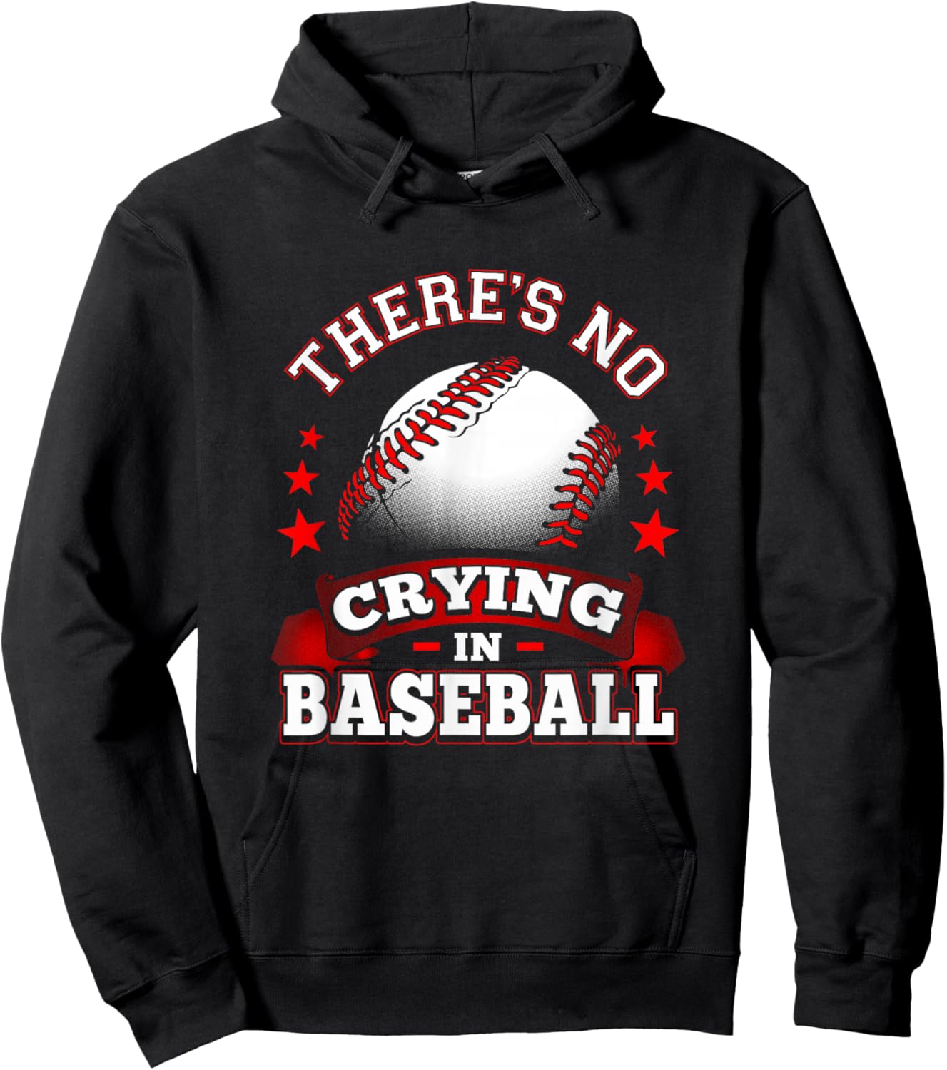 First Base : There Is No Crying In Baseball Hoodie - Hoodie | Black