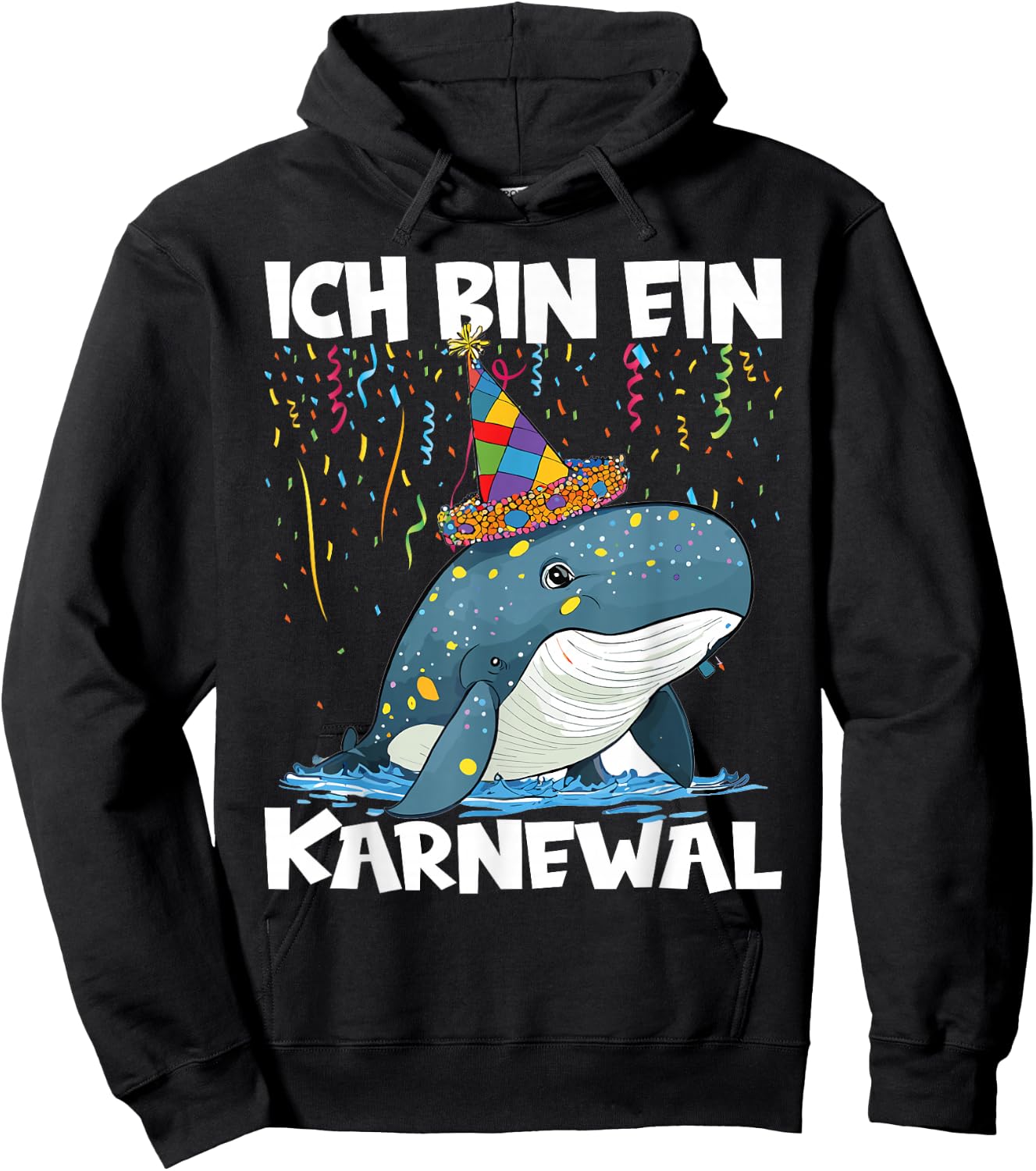 with German Text "Ich Bin Ein Karnewal" Hoodie - Hoodie | Black