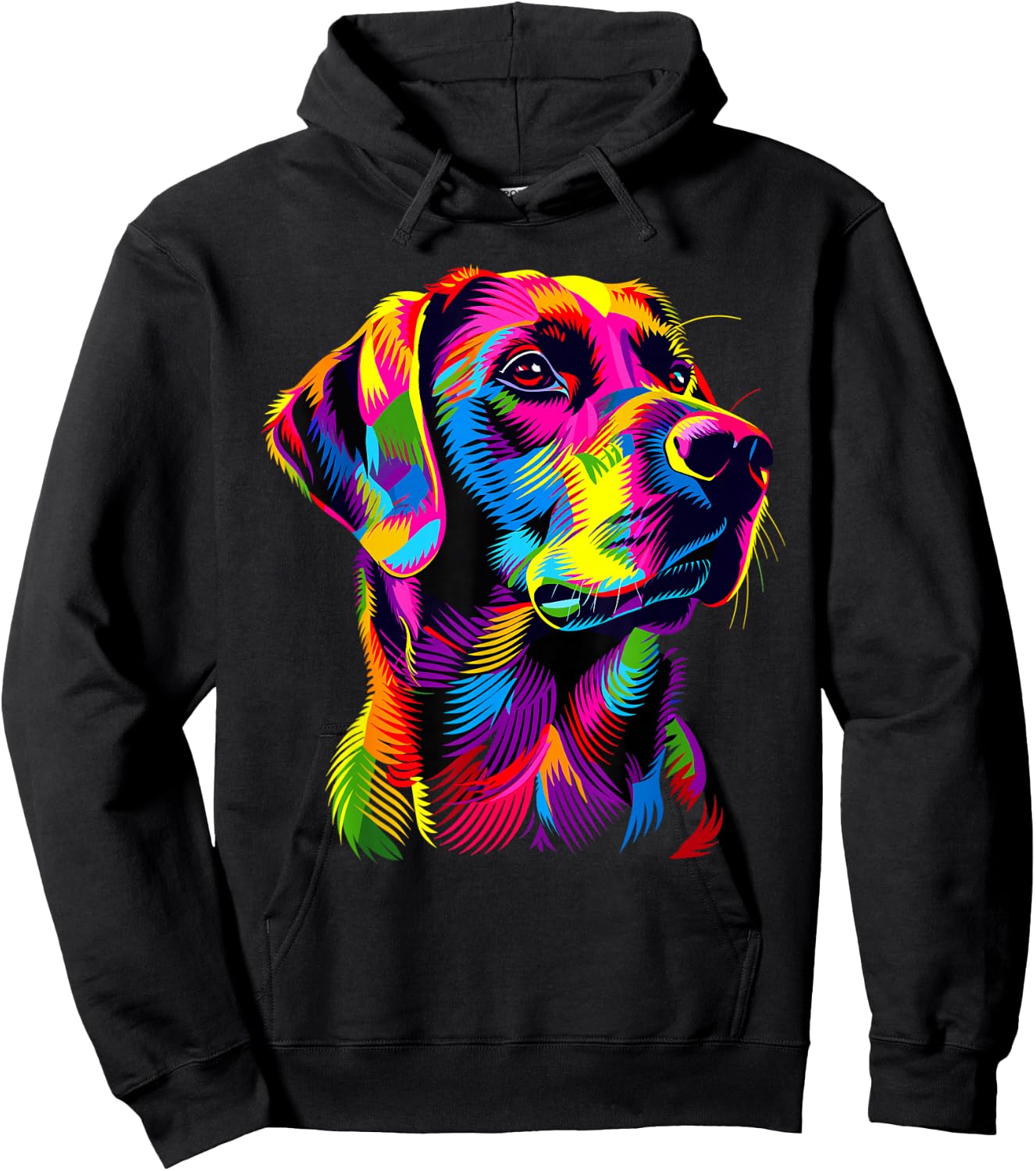 Labrador Retriever Bunte Farben Pop Art Hund Labradore Hoodie - Hoodie | Black