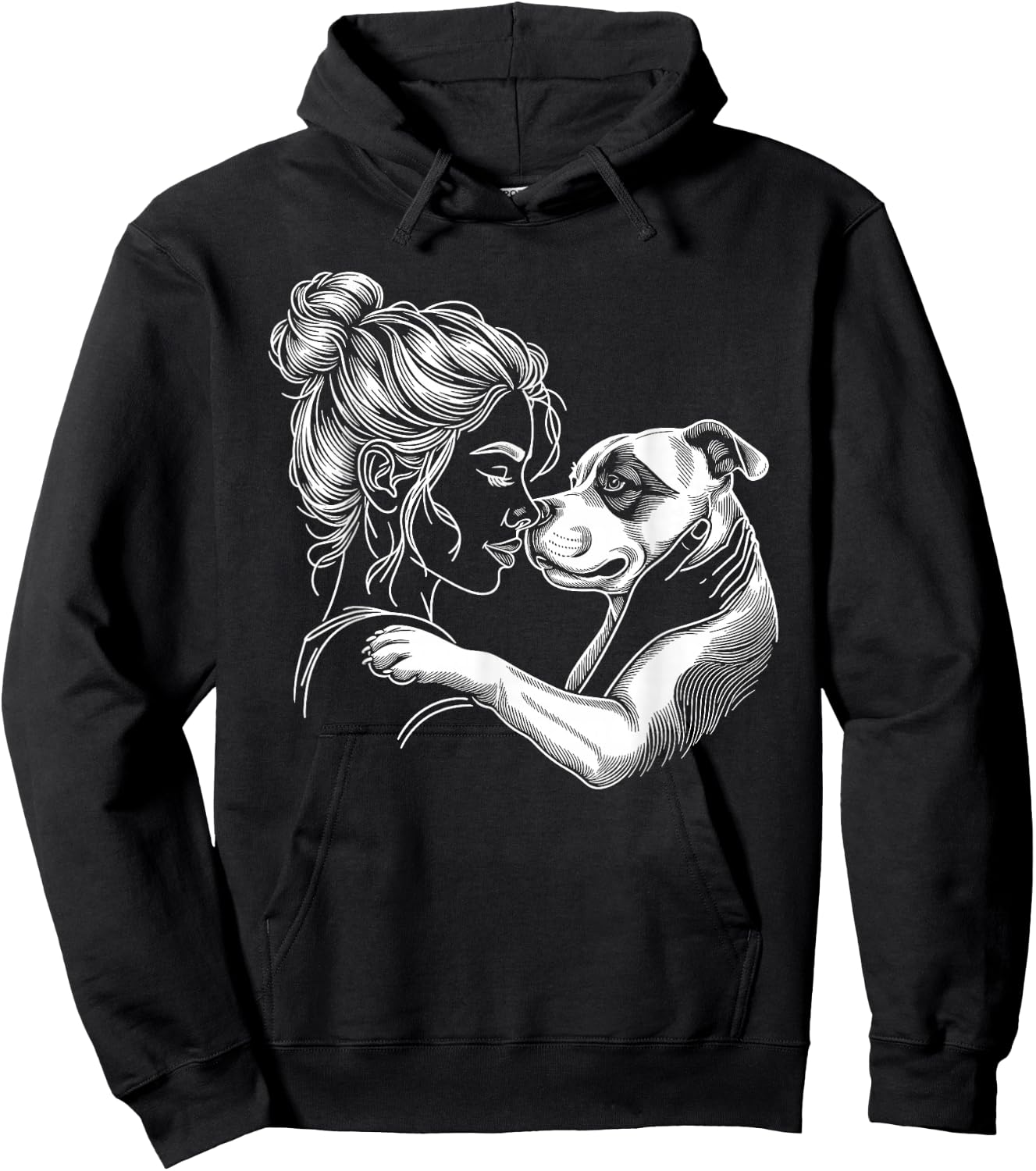 Staffordshire Bull Terrier Dog Mom Women Mother's Day Hoodie - Hoodie | Black