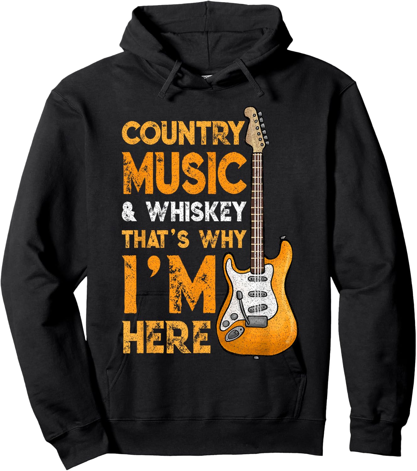 Country Music And Whiskey Bourbon Scotch Lover Drinking Hoodie - Hoodie | Black