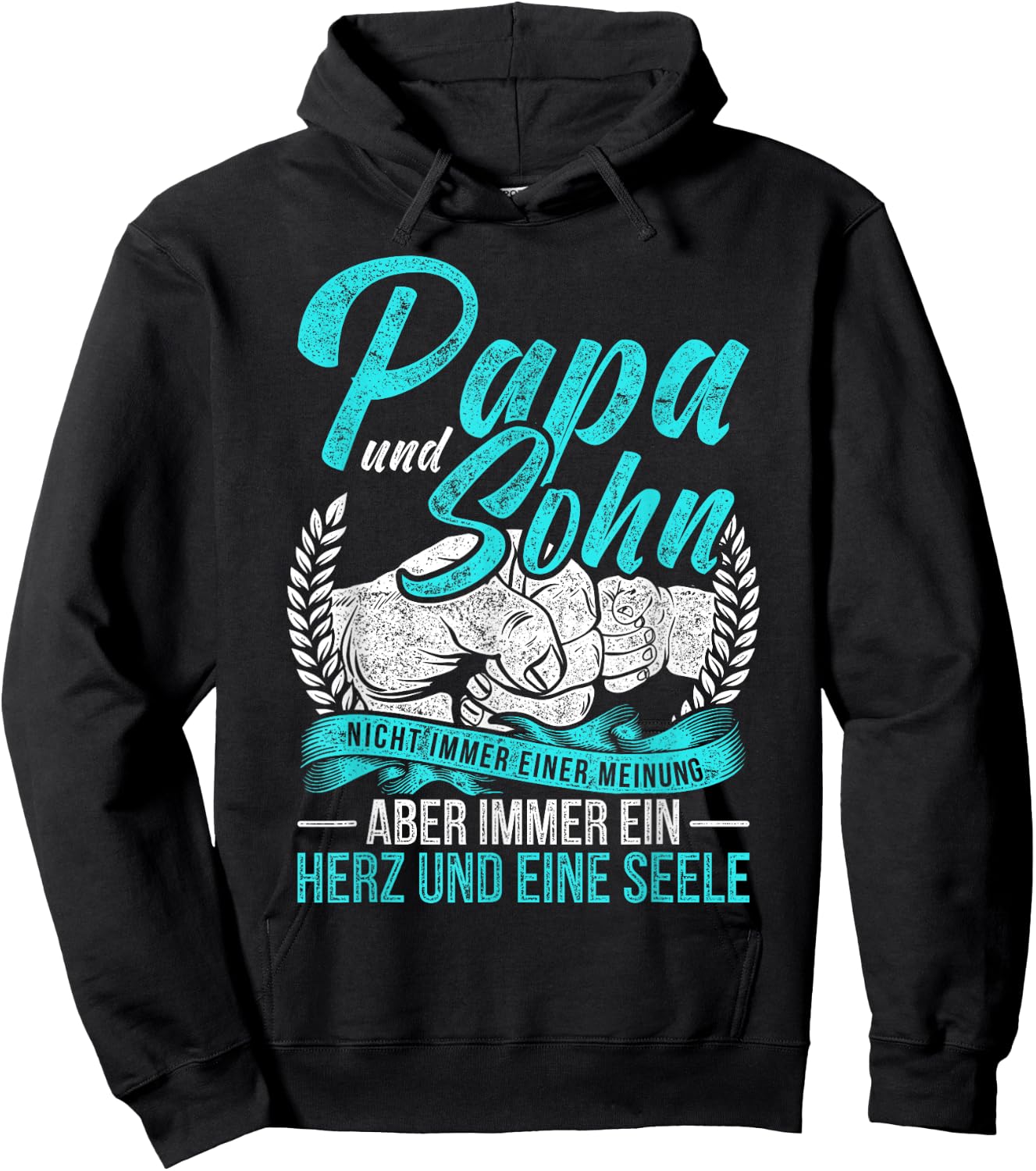 Papa und Sohn Saying Father Son Partner Look Father's Day Hoodie - Hoodie | Black