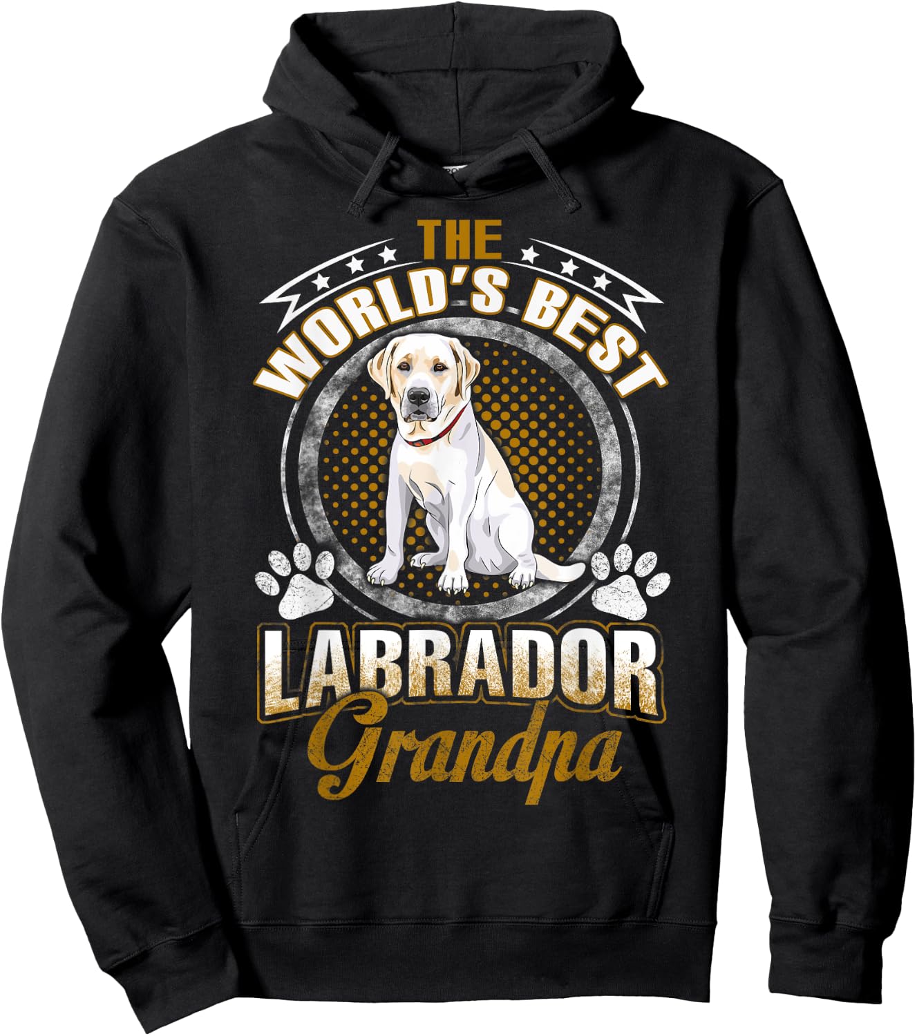 Labrador Retriever Shirt World's Best Labrador Grandpa Hoodie - Hoodie | Black