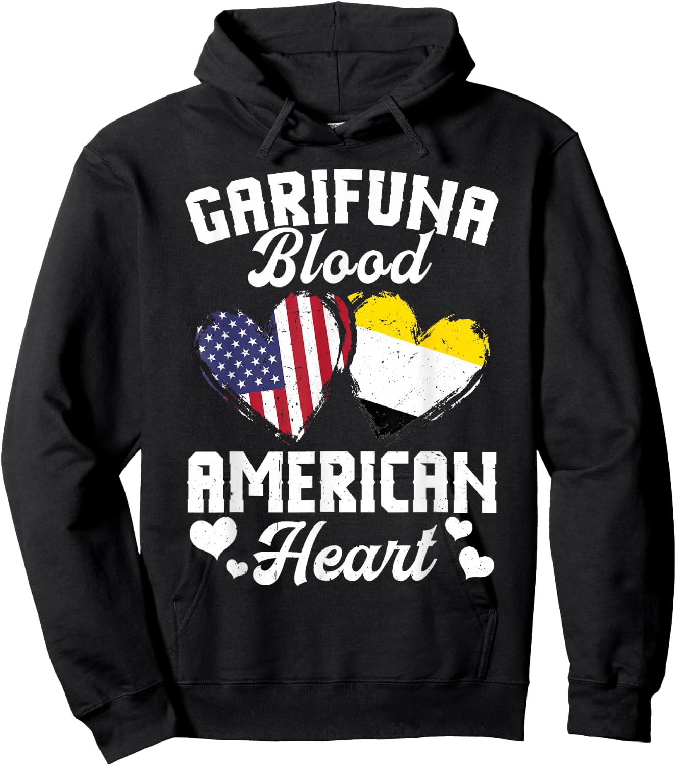Garifuna Flag Uniform American Outfit US Flags Garifuna Hoodie - Hoodie | Black