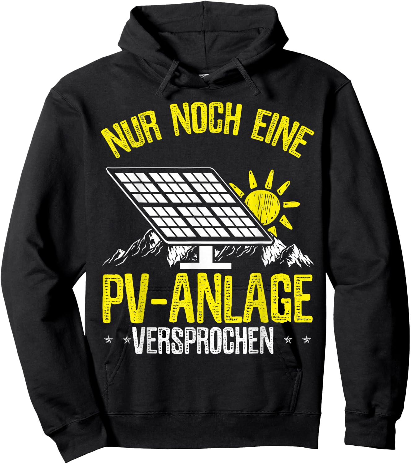 PV Anlagen Photovoltaikanlagen Balkonkraftwerk PV System Hoodie - Hoodie | Black