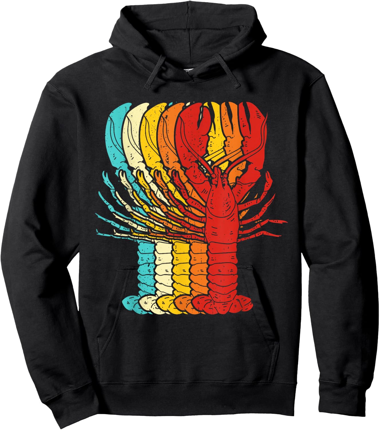 Vintage Lobster Hoodie - Hoodie | Black